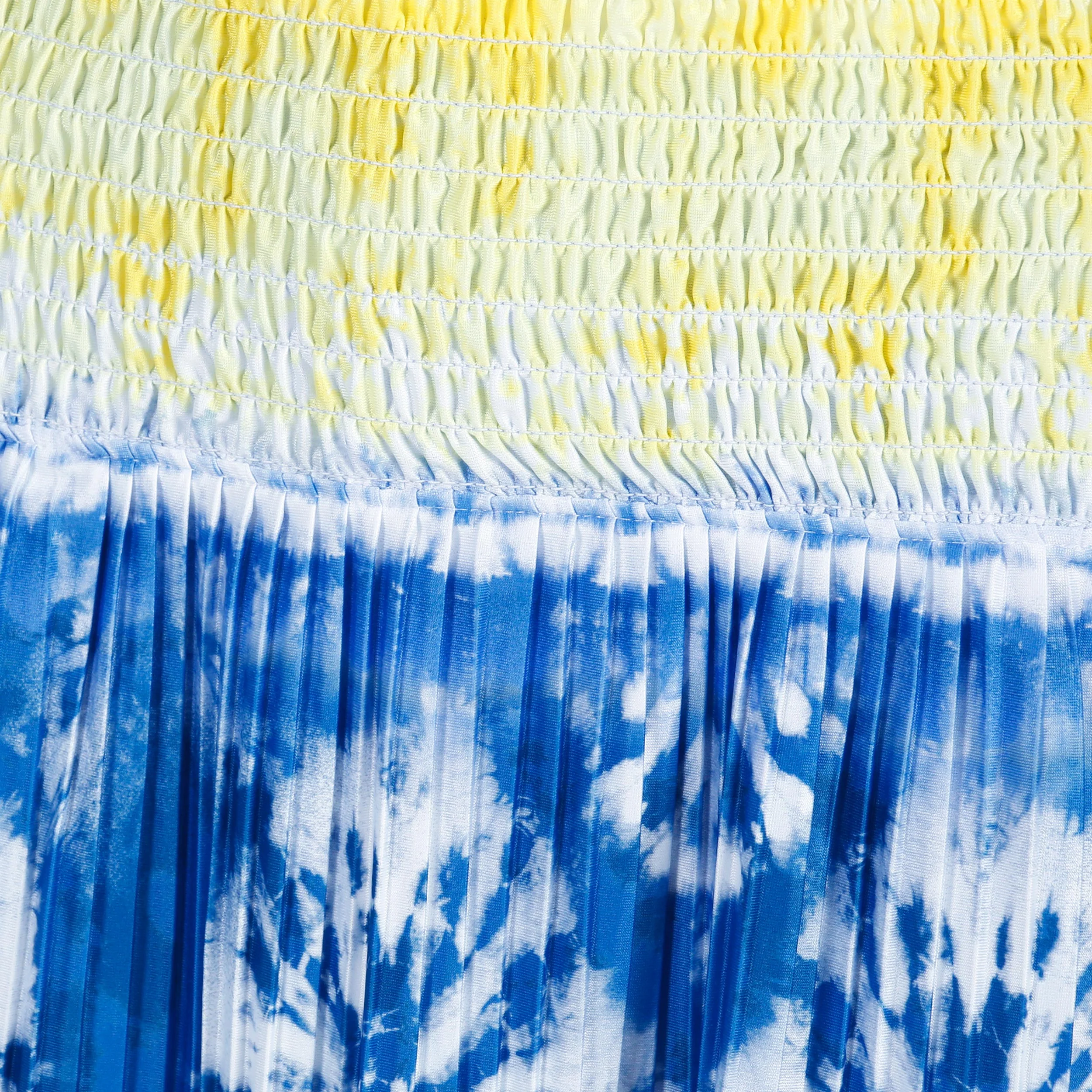 Shibori Wave 14in Spódnica Kobiety-Niebieski,Wielokolorowy - Image 3