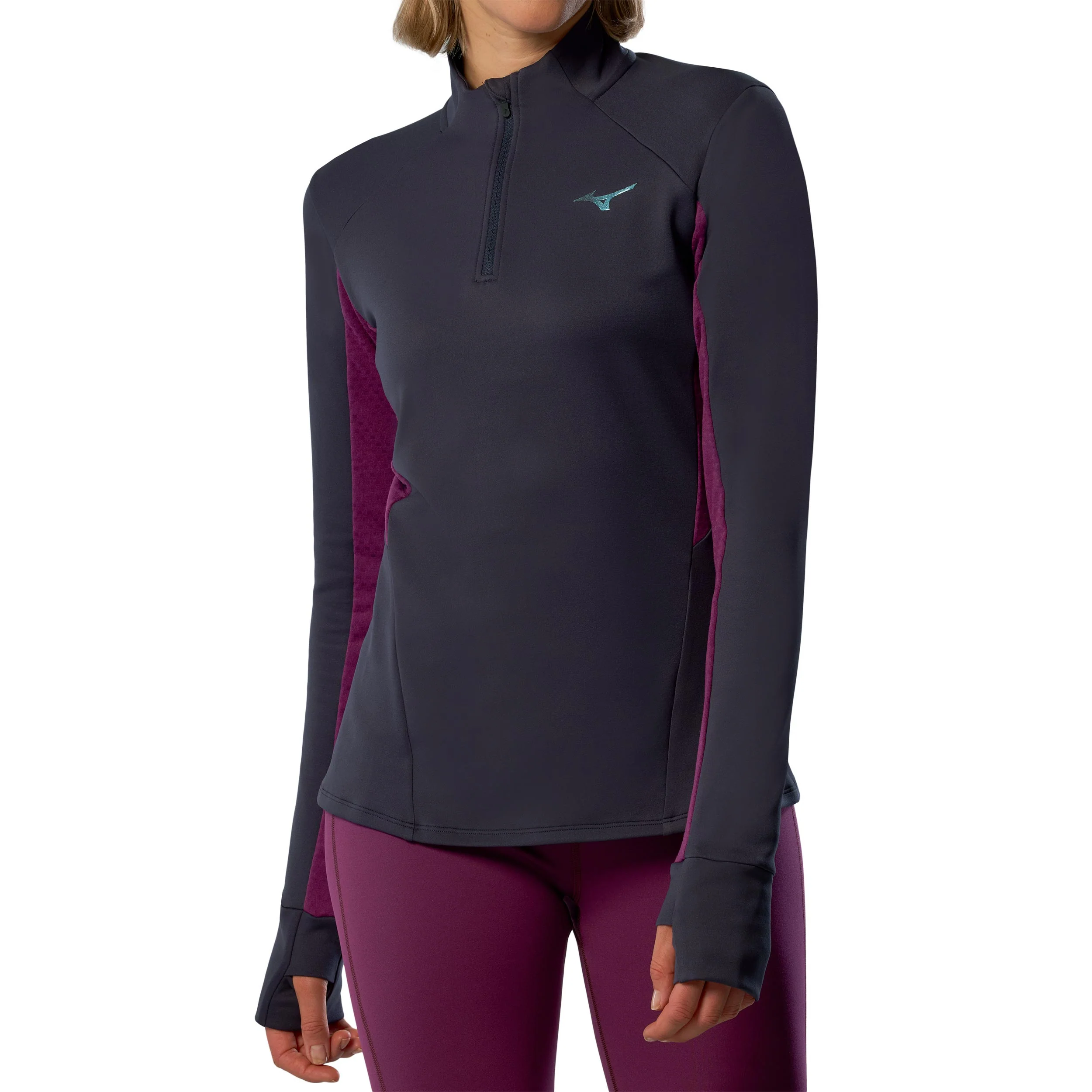 Active Warmalite Half Zip Koszulka do biegania Kobiety - niebieski, - Image 6