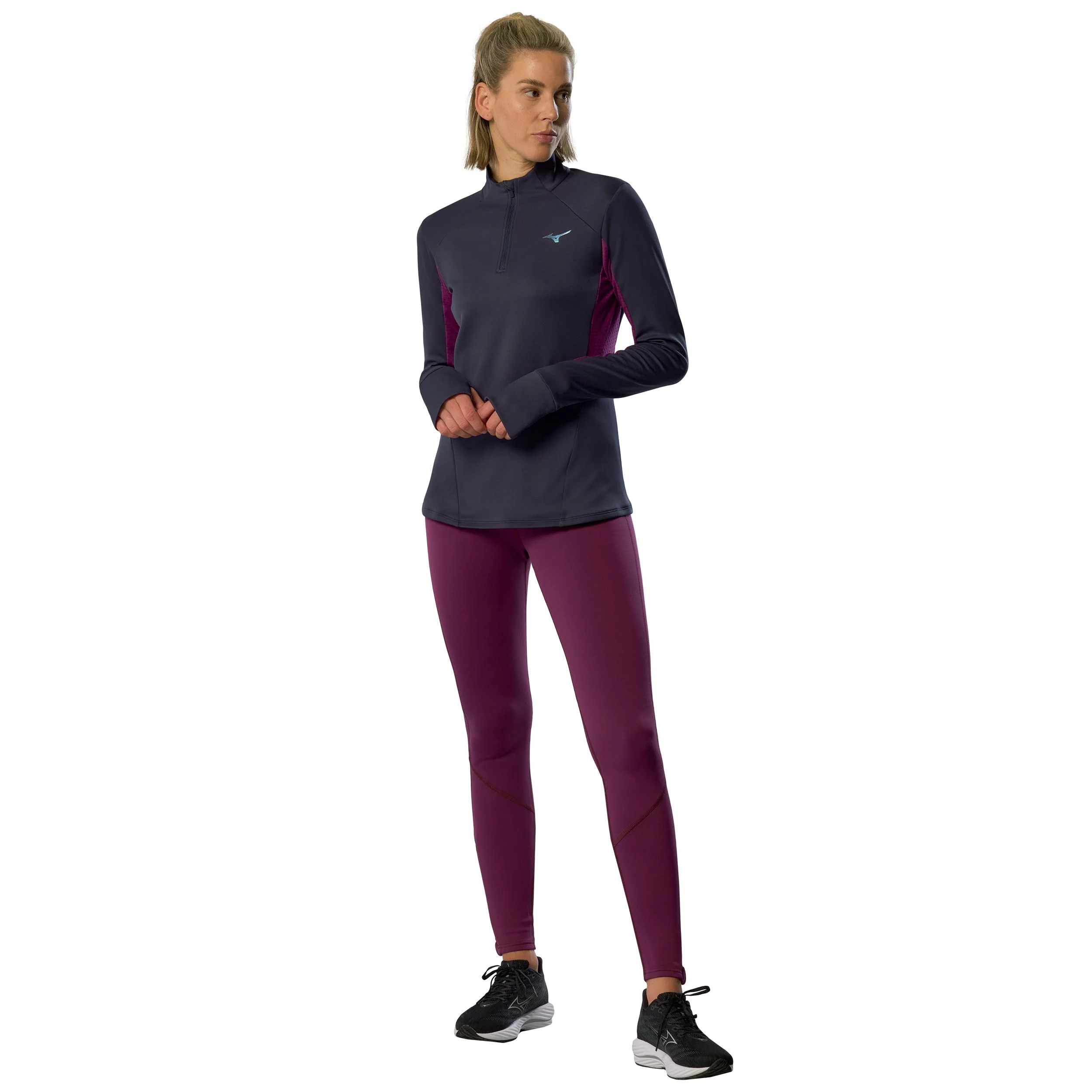 Active Warmalite Half Zip Koszulka do biegania Kobiety - niebieski, - Image 8