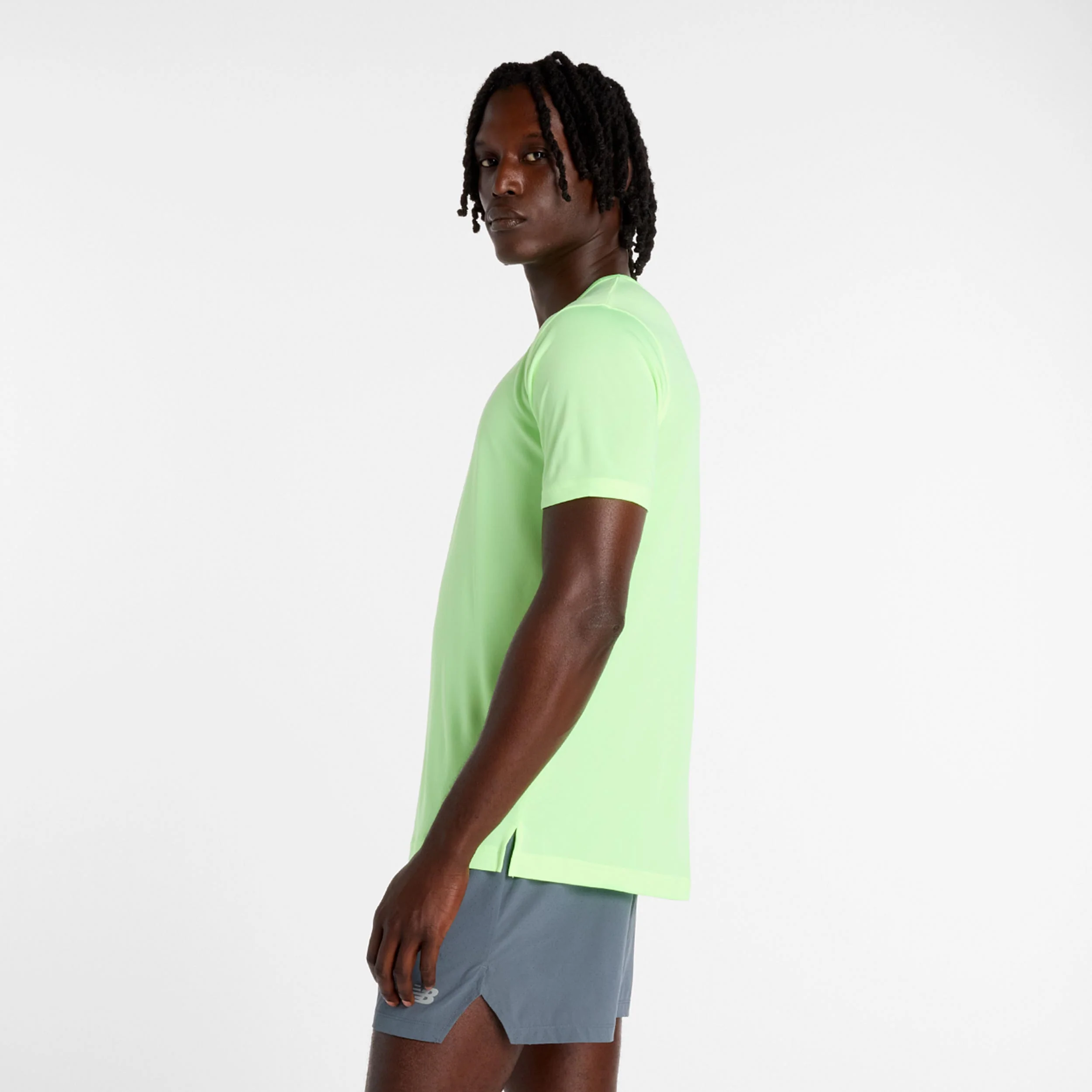 Sport Essentials Utility Koszulka Mężczyźni-limonka, biały - Image 3