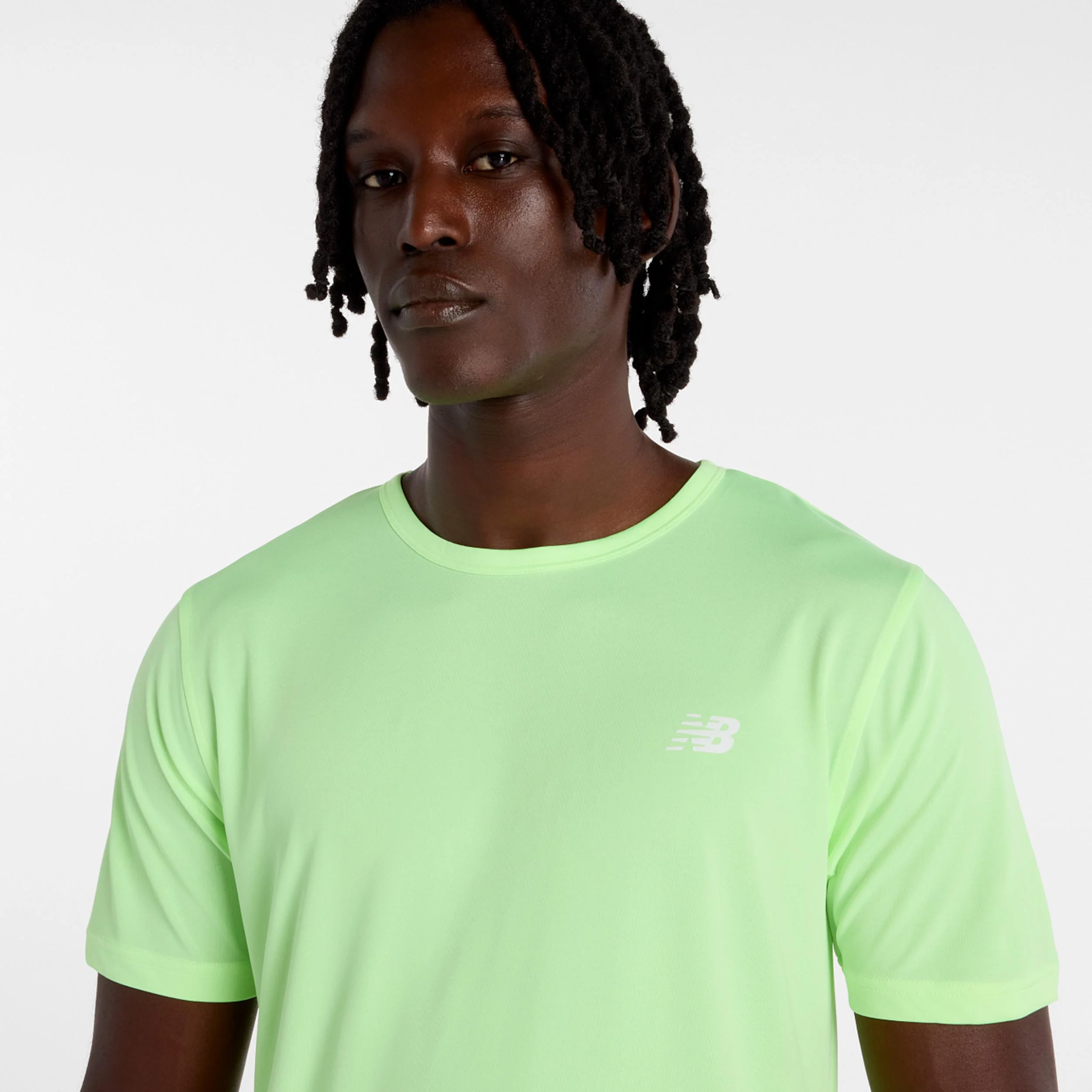 Sport Essentials Utility Koszulka Mężczyźni-limonka, biały - Image 4