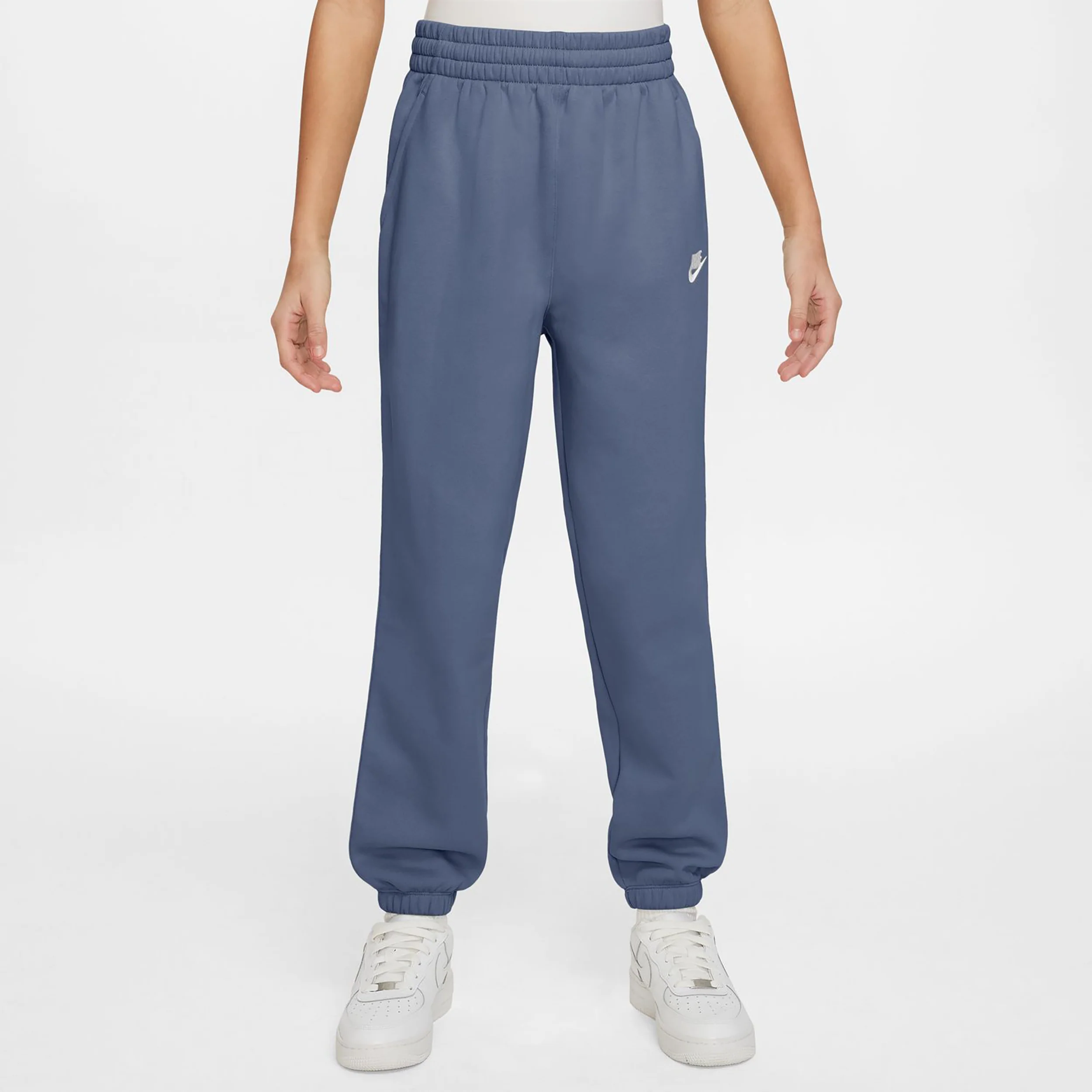 Club Fleece Loose Spodnie dresowe Dziewczynki - niebiesko-szary, niebiesko-szary