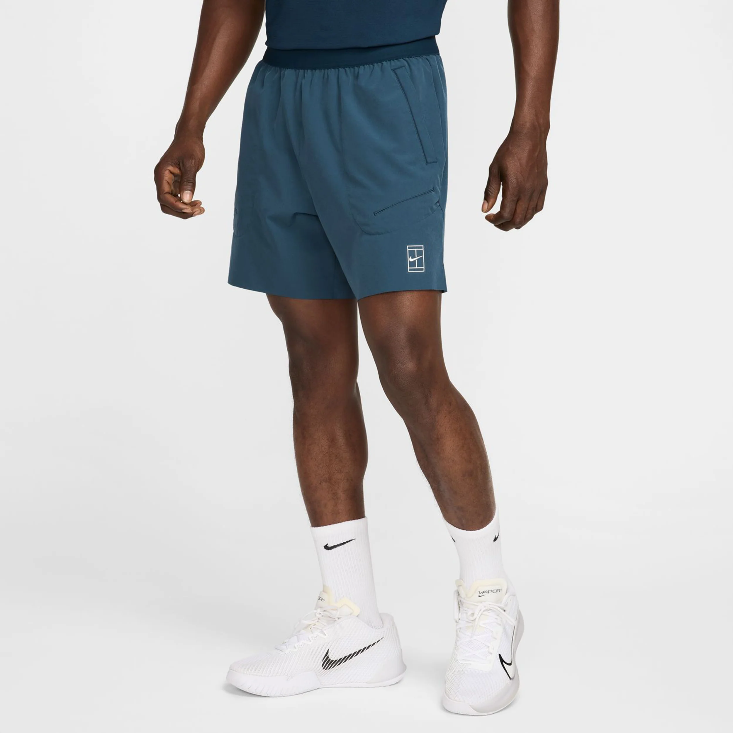 Court Dri-Fit Advantage 6in Szorty Mężczyźni-Ciemnoniebieski,Biały - Image 5
