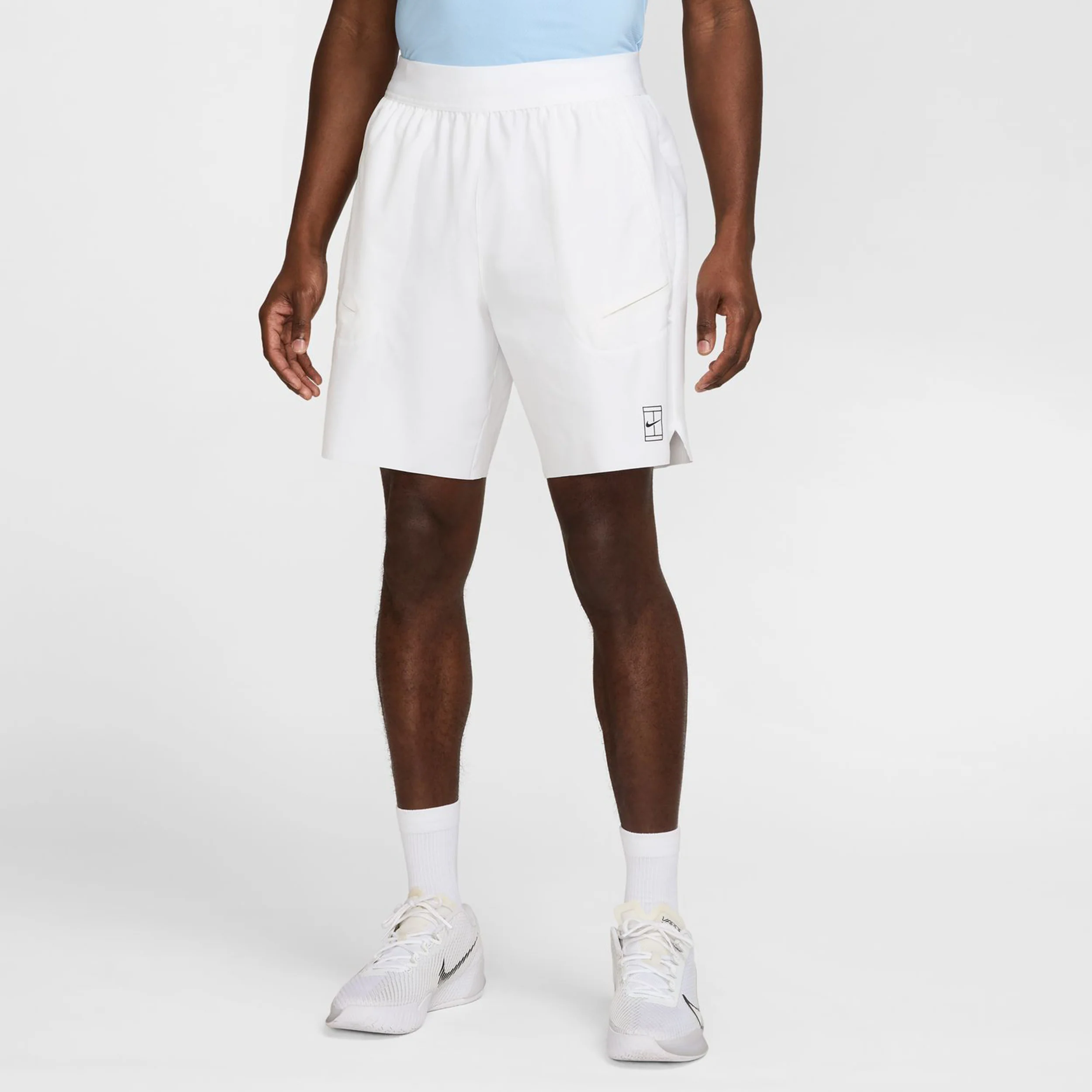 Court Dri-Fit Advantage 8in Szorty Mężczyźni-Biały,Czarny - Image 4