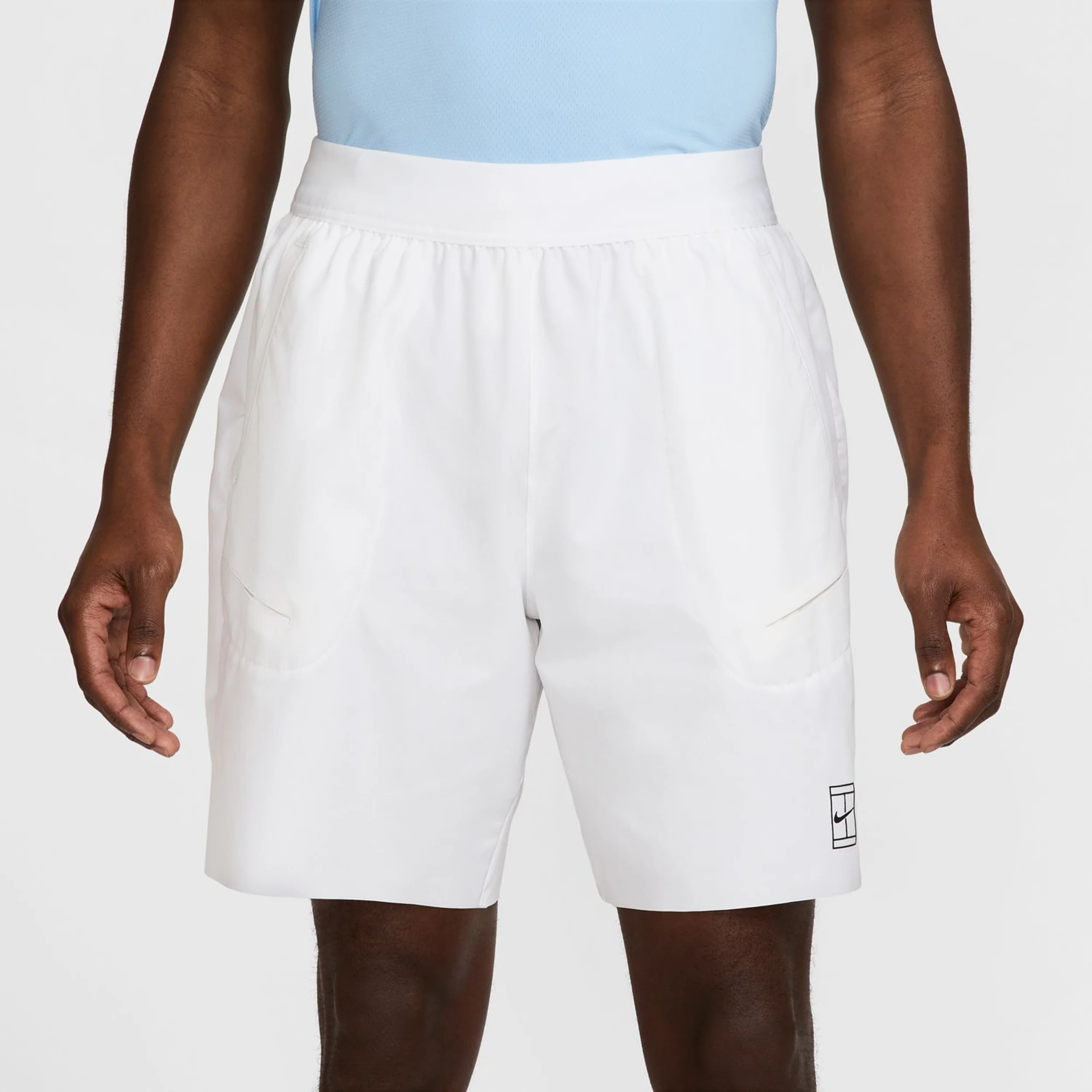 Court Dri-Fit Advantage 8in Szorty Mężczyźni-Biały,Czarny - Image 6