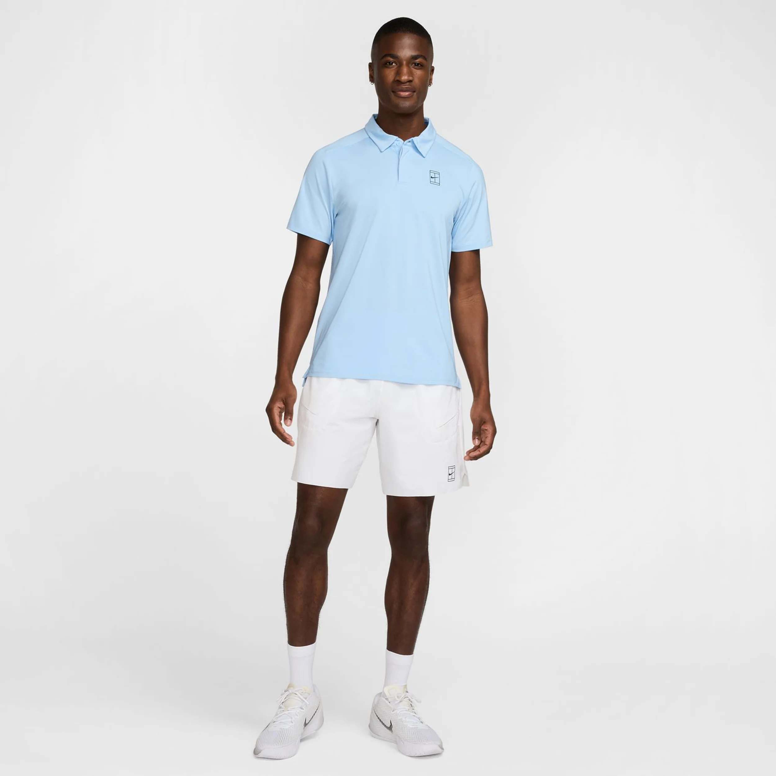 Court Dri-Fit Advantage 8in Szorty Mężczyźni-Biały,Czarny - Image 9