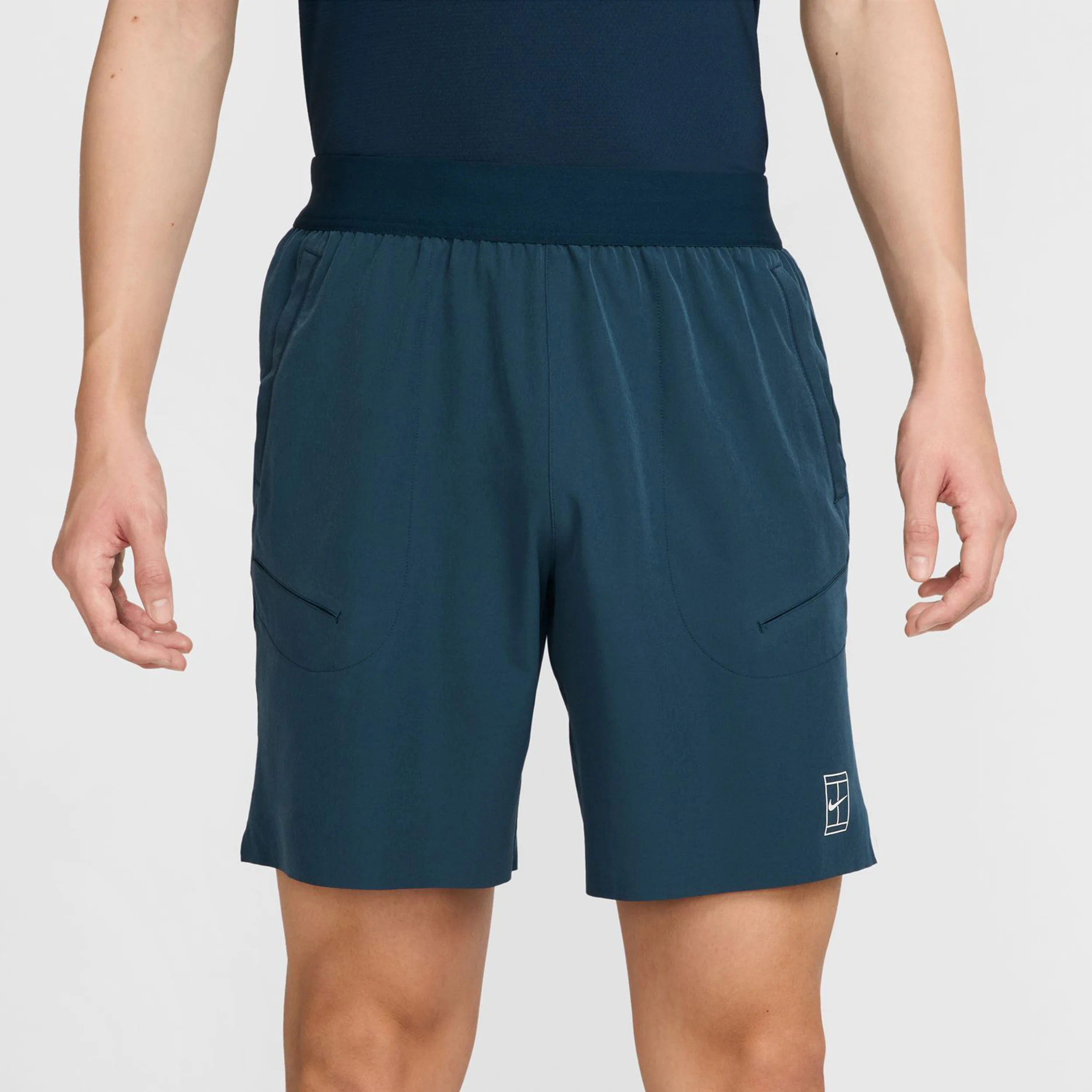 Court Dri-Fit Advantage 8in Szorty Mężczyźni-Ciemnoniebieski,Biały - Image 7