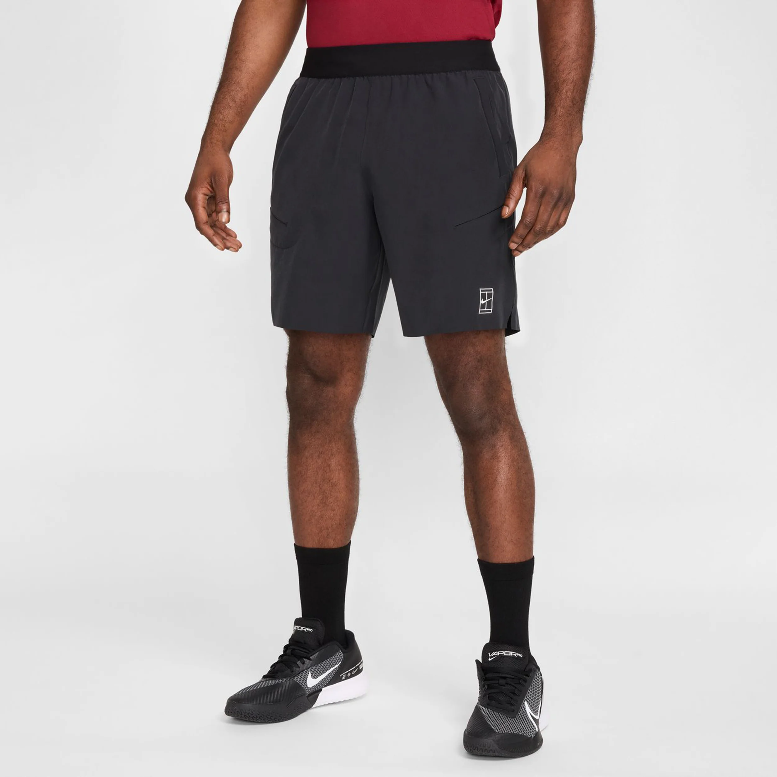 Court Dri-Fit Advantage 8in Szorty Mężczyźni-Czarny,Biały - Image 5