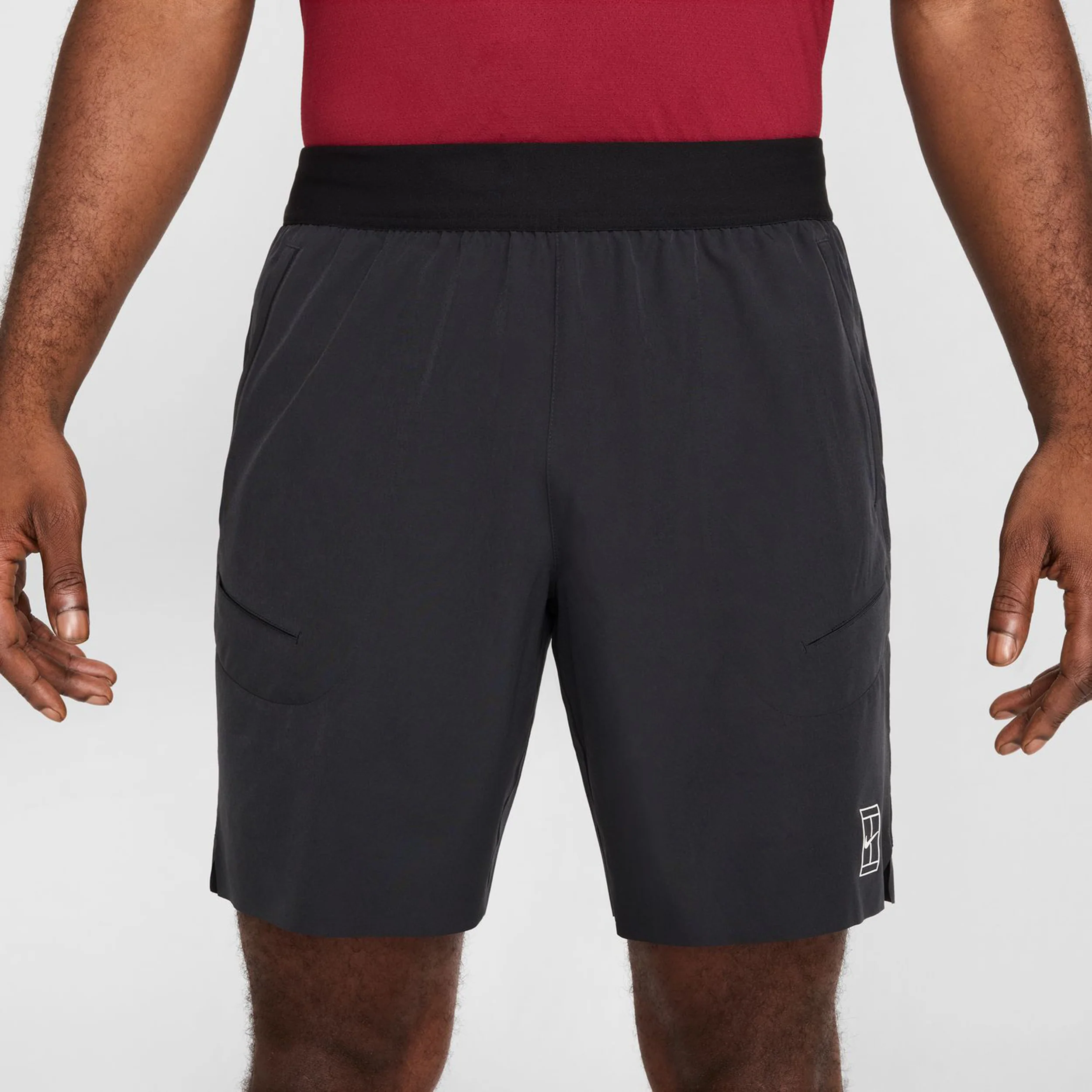 Court Dri-Fit Advantage 8in Szorty Mężczyźni-Czarny,Biały - Image 6