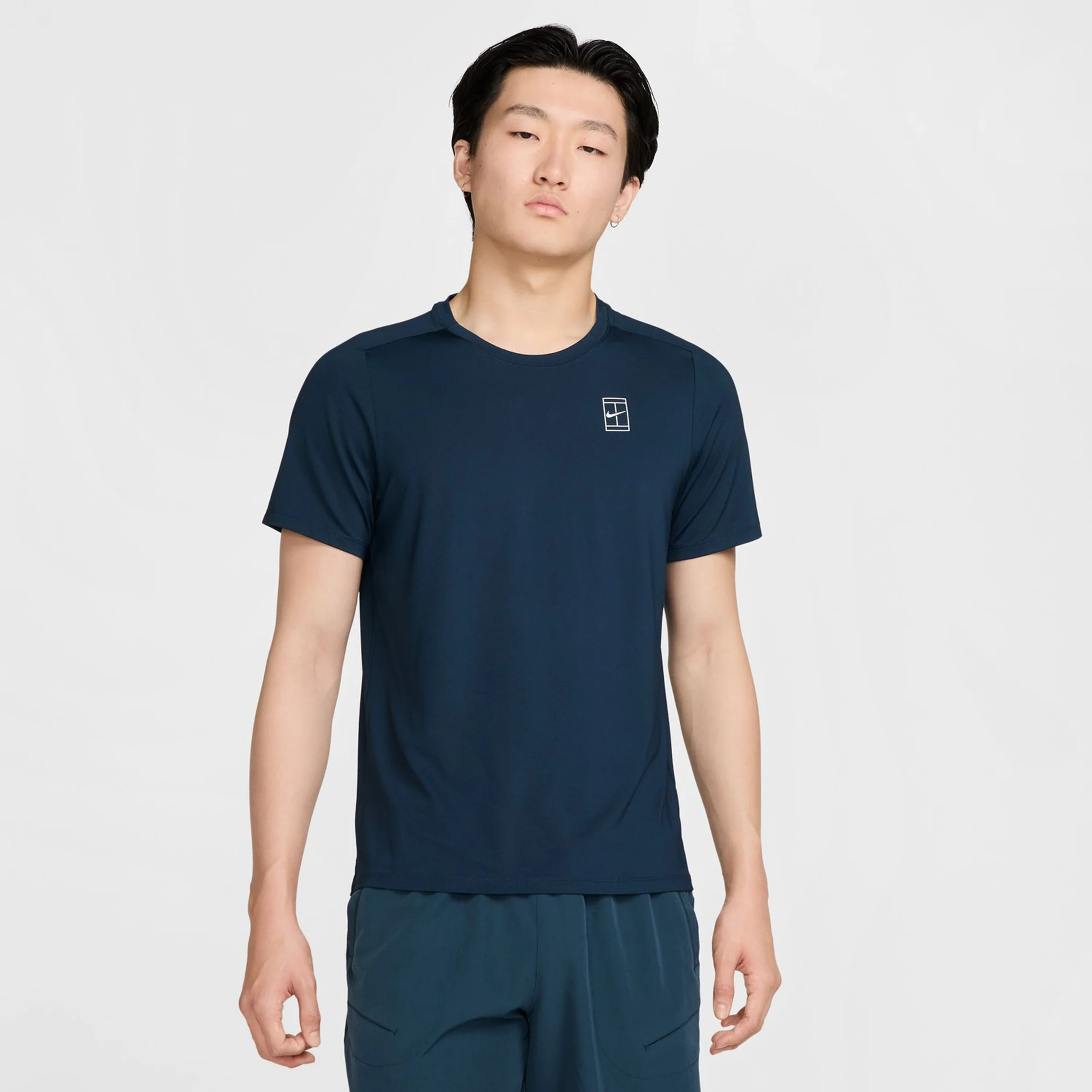 Court Dri-Fit Advantage Koszulka Mężczyźni-Ciemnoniebieski,Biały - Image 4