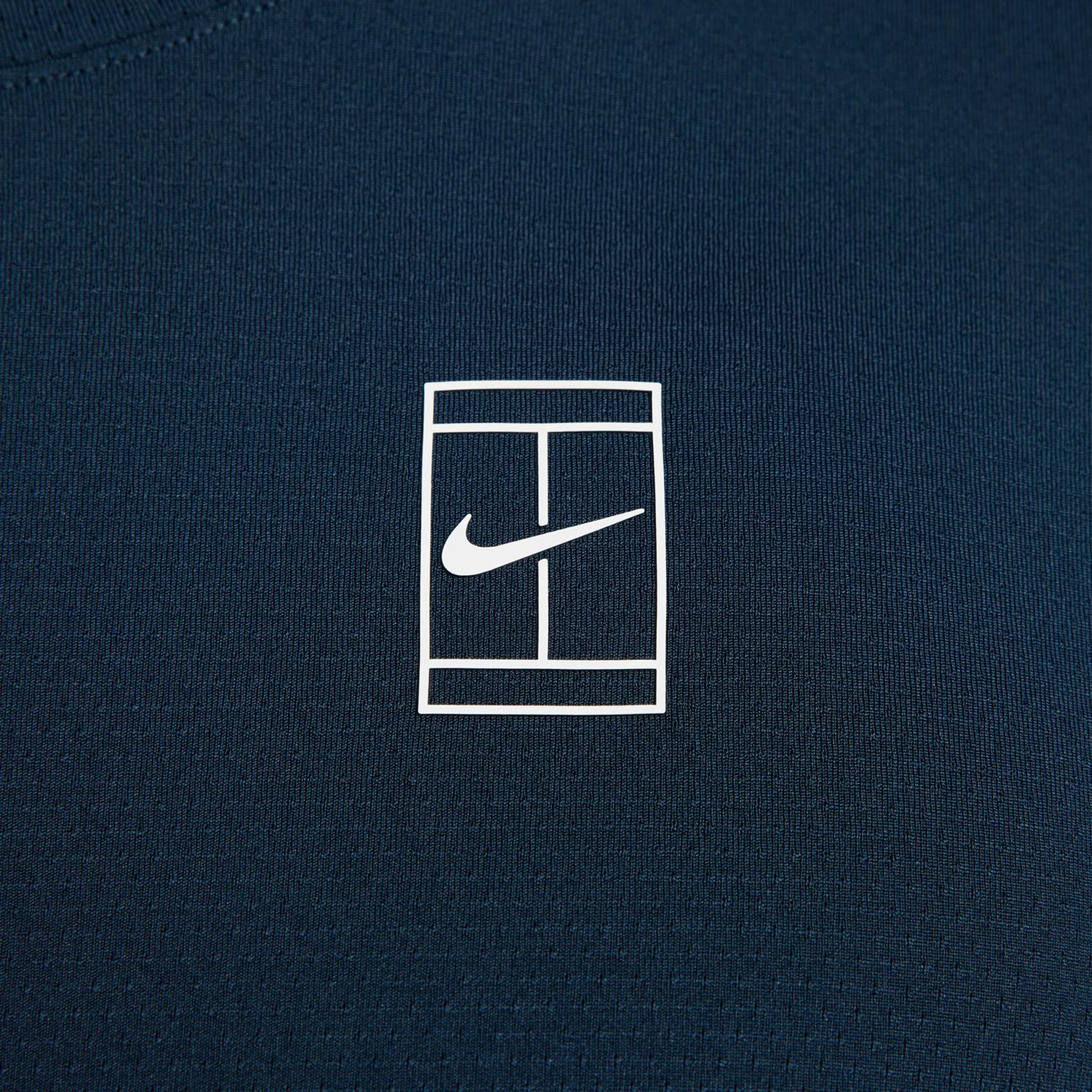 Court Dri-Fit Advantage Koszulka Mężczyźni-Ciemnoniebieski,Biały - Image 7
