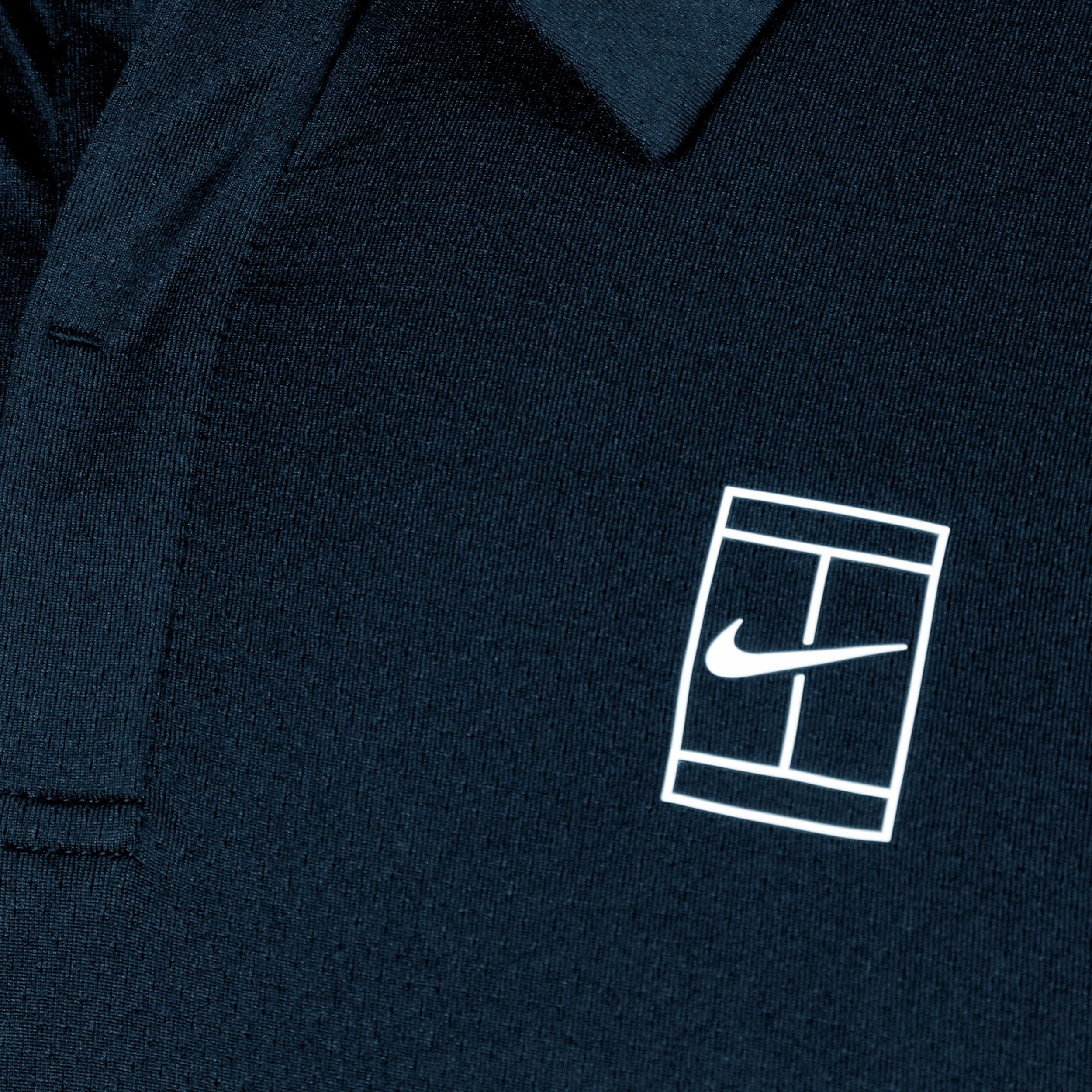 Court Dri-Fit Advantage Polo Mężczyźni-Ciemnoniebieski,Biały - Image 3