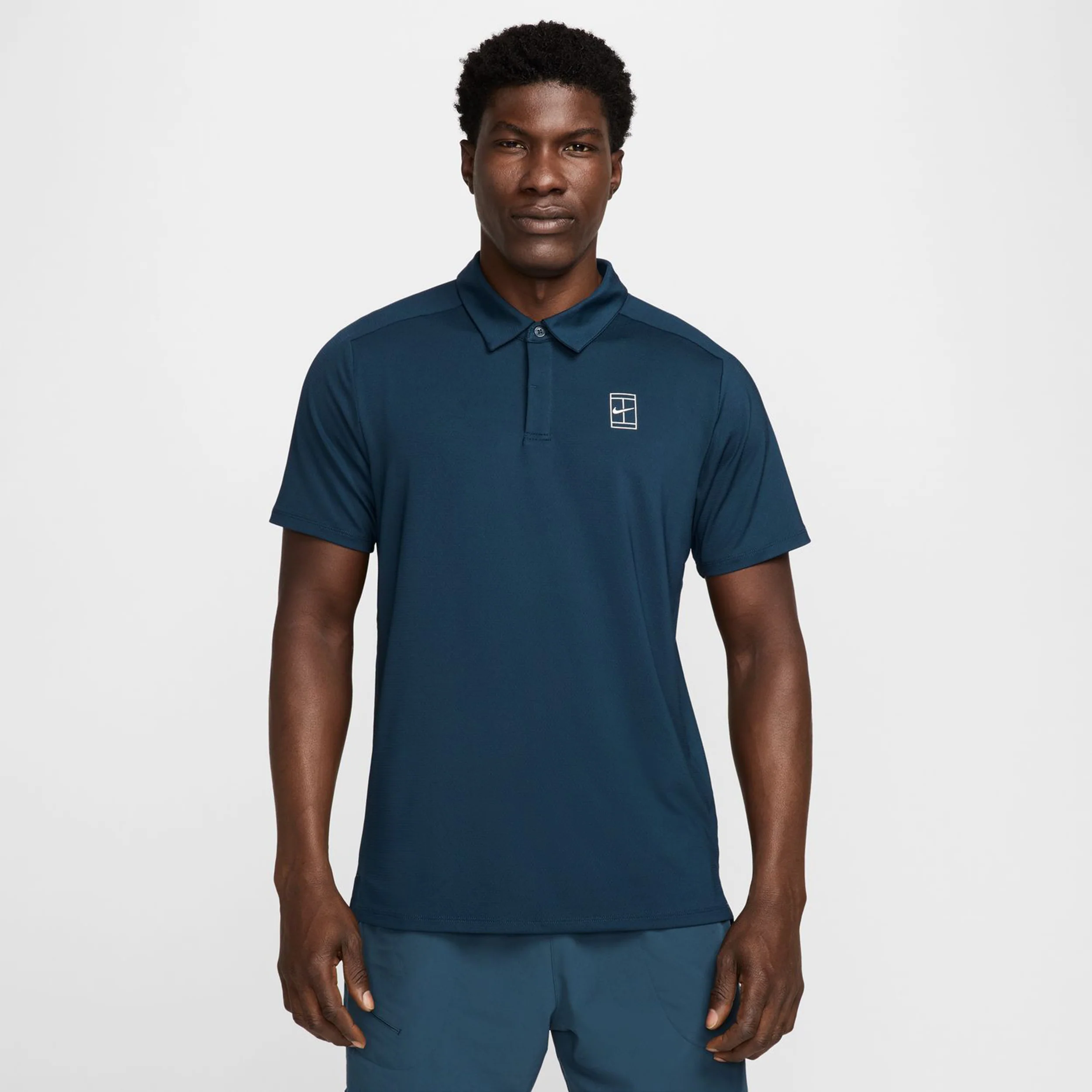Court Dri-Fit Advantage Polo Mężczyźni-Ciemnoniebieski,Biały - Image 4