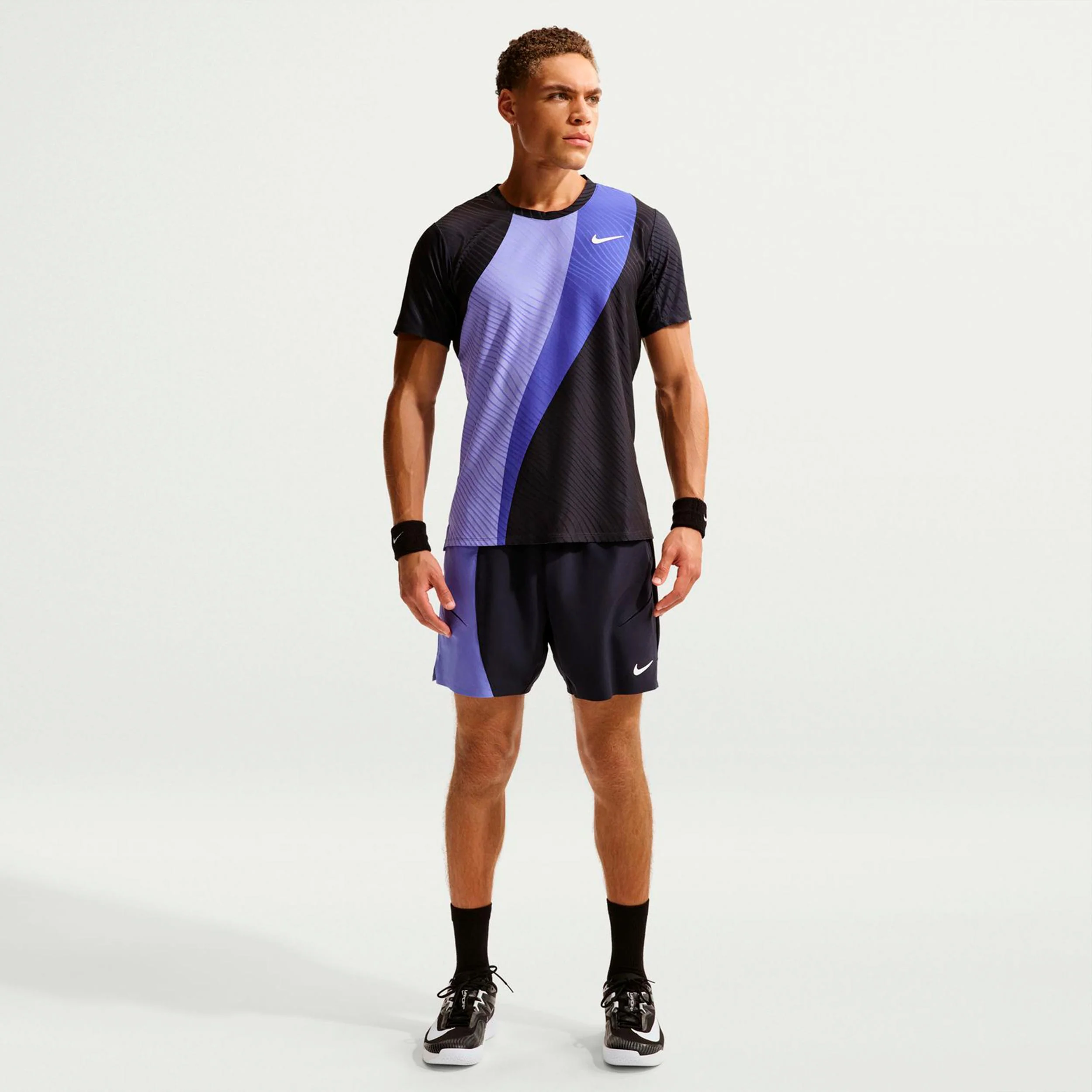 Court Dri-Fit Advantage Slam Koszulka Mężczyźni-ciemnoniebieski, niebiesko-szary - Image 2