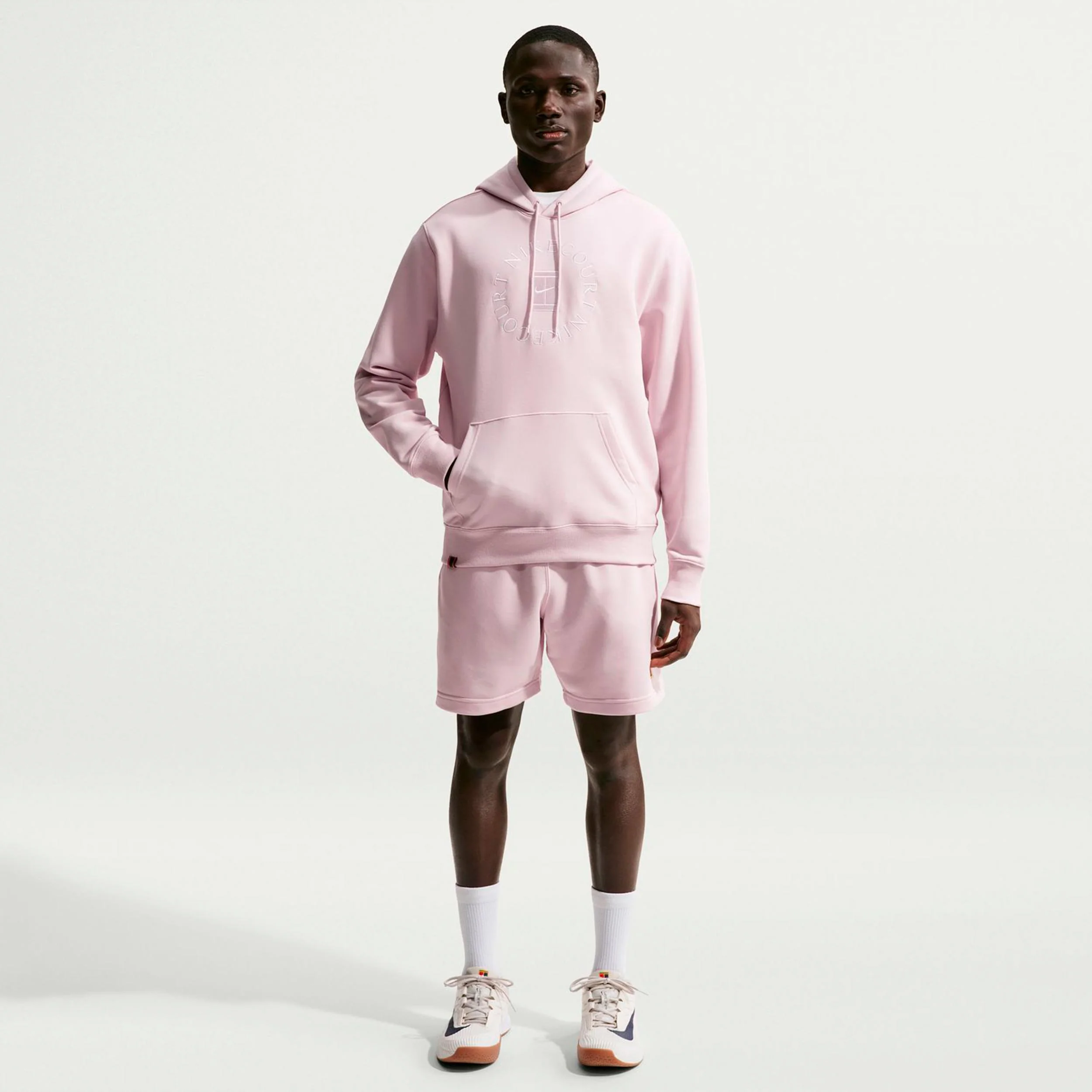 Court Dri-Fit Heritage Bluza Mężczyźni - ciemnoróżowy, beż - Image 2