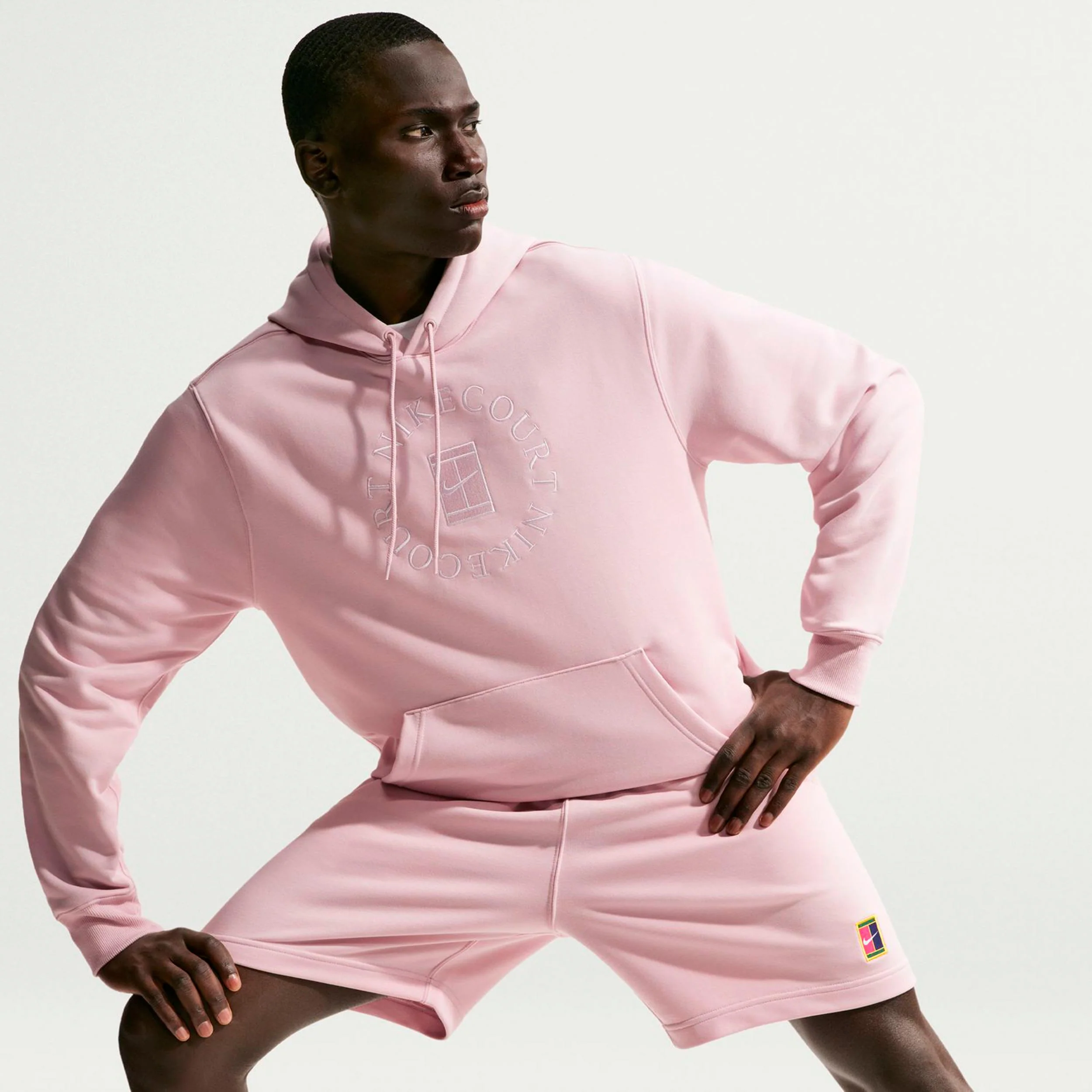 Court Dri-Fit Heritage Bluza Mężczyźni - ciemnoróżowy, beż - Image 5