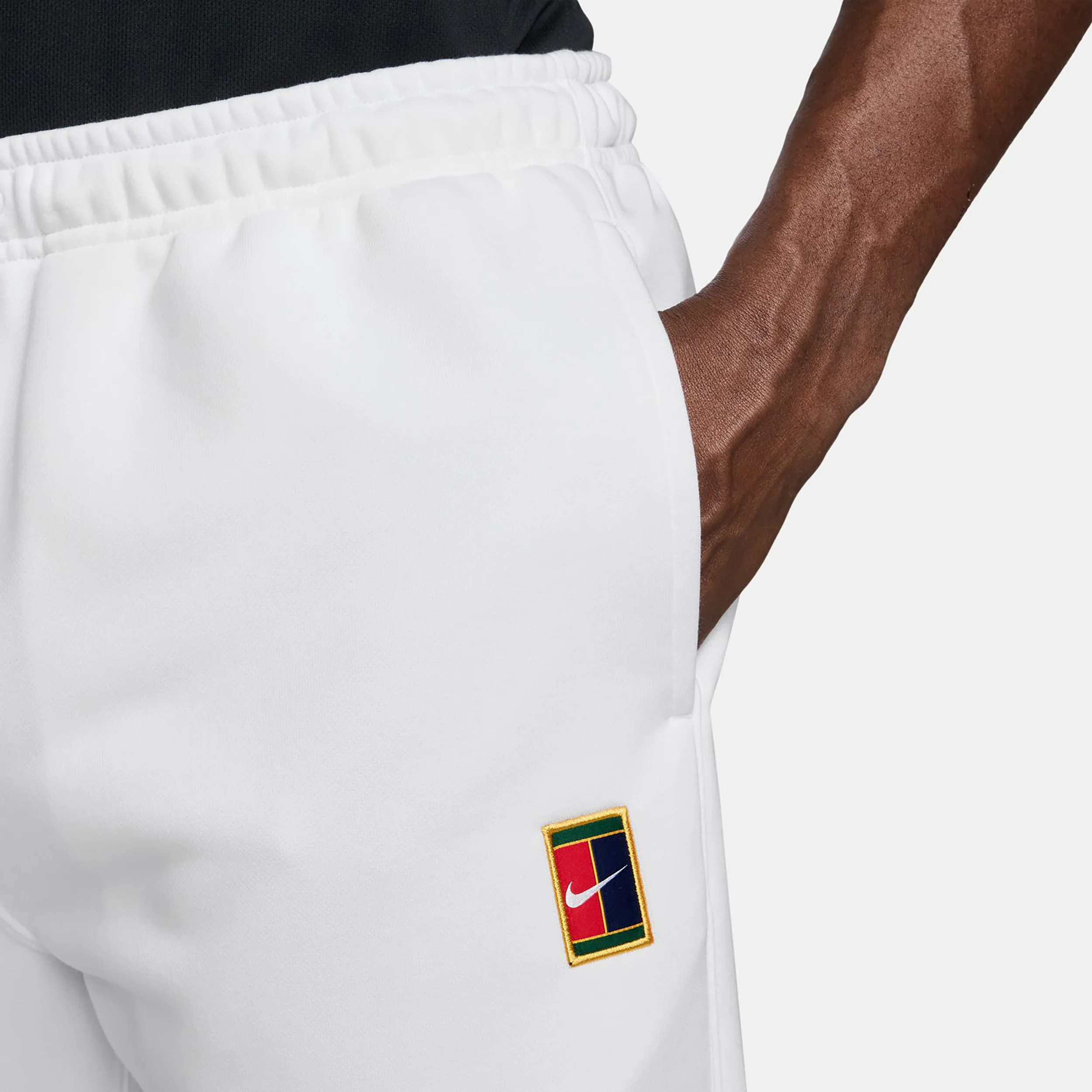 Court Dri-Fit Heritage Fleece Spodnie dresowe Mężczyźni-biały - Image 3