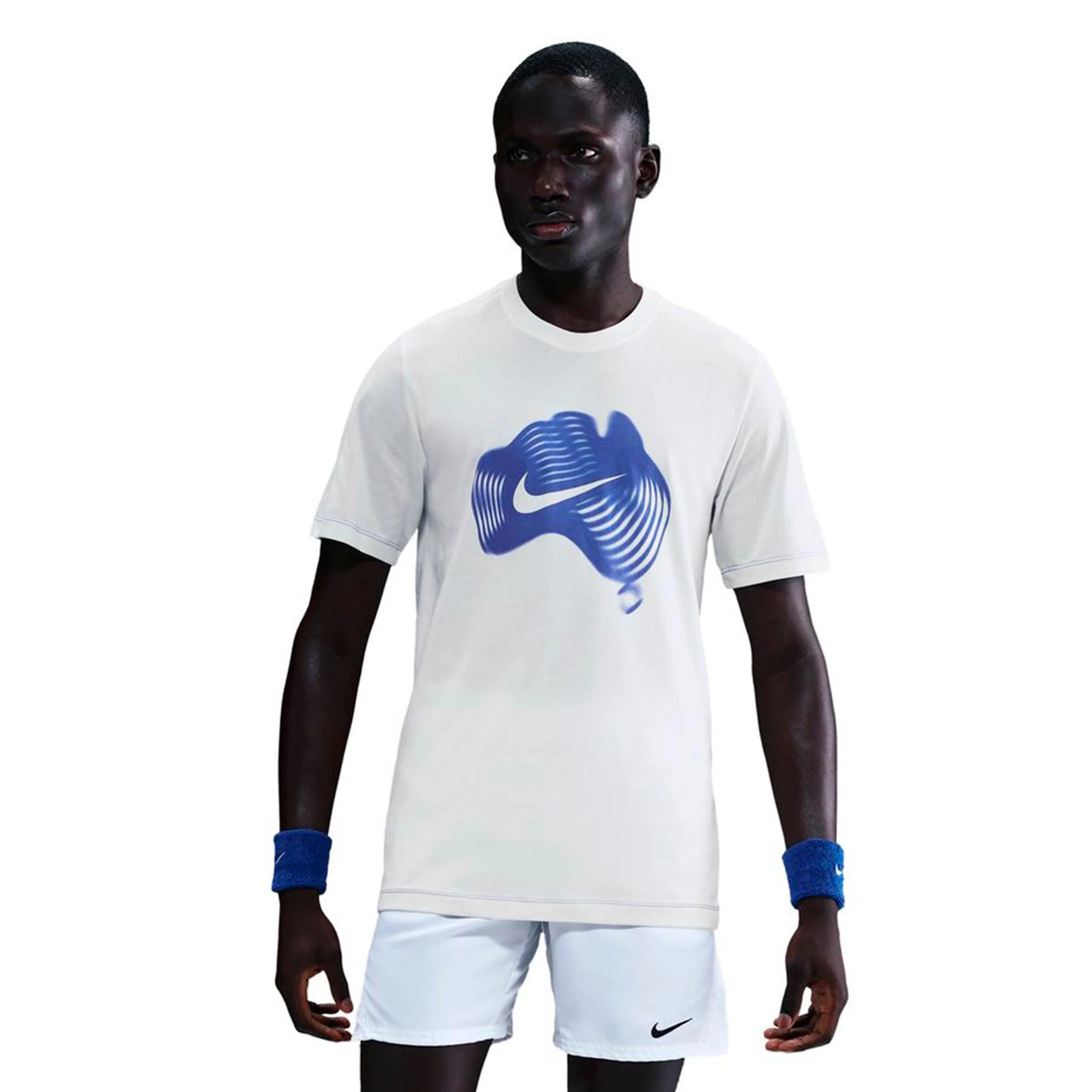 Court Dri-Fit Koszulka Mężczyźni-krem, niebieski