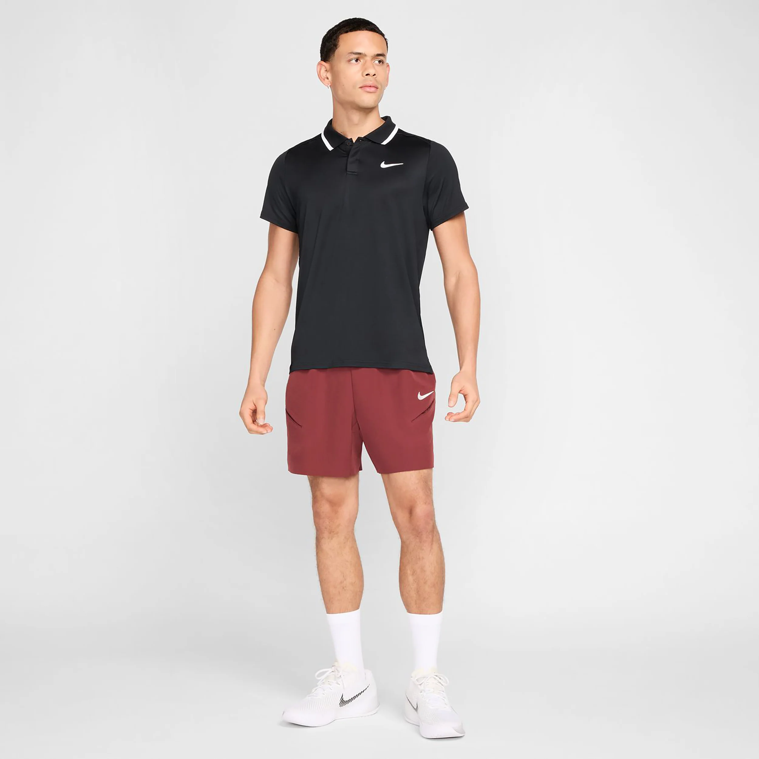Court Dri-FIT Slam Szorty Mężczyźni-Ciemnoczerwony - Image 11