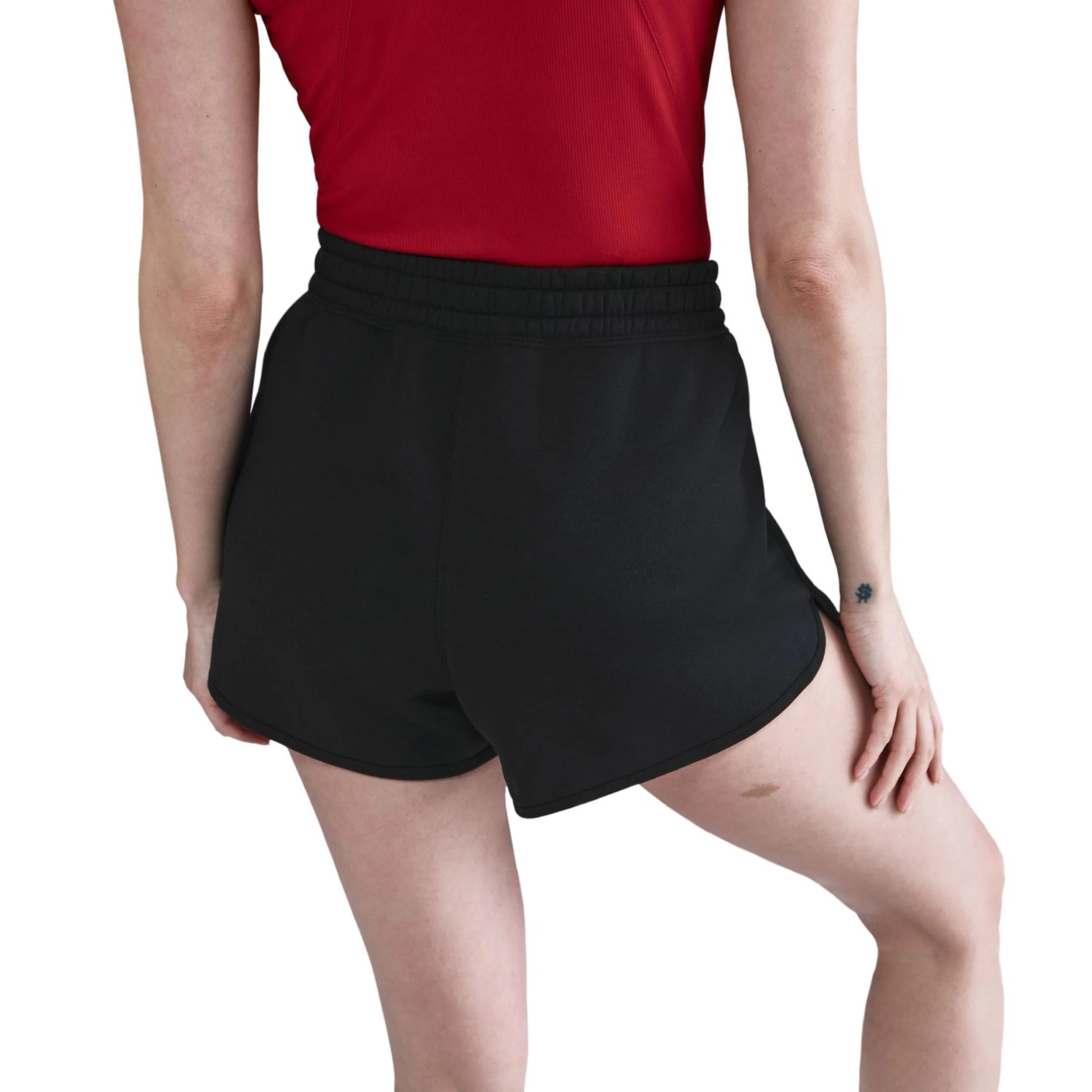 Court Heritage Fleece Mid Rise Szorty Kobiety-Czarny - Image 4