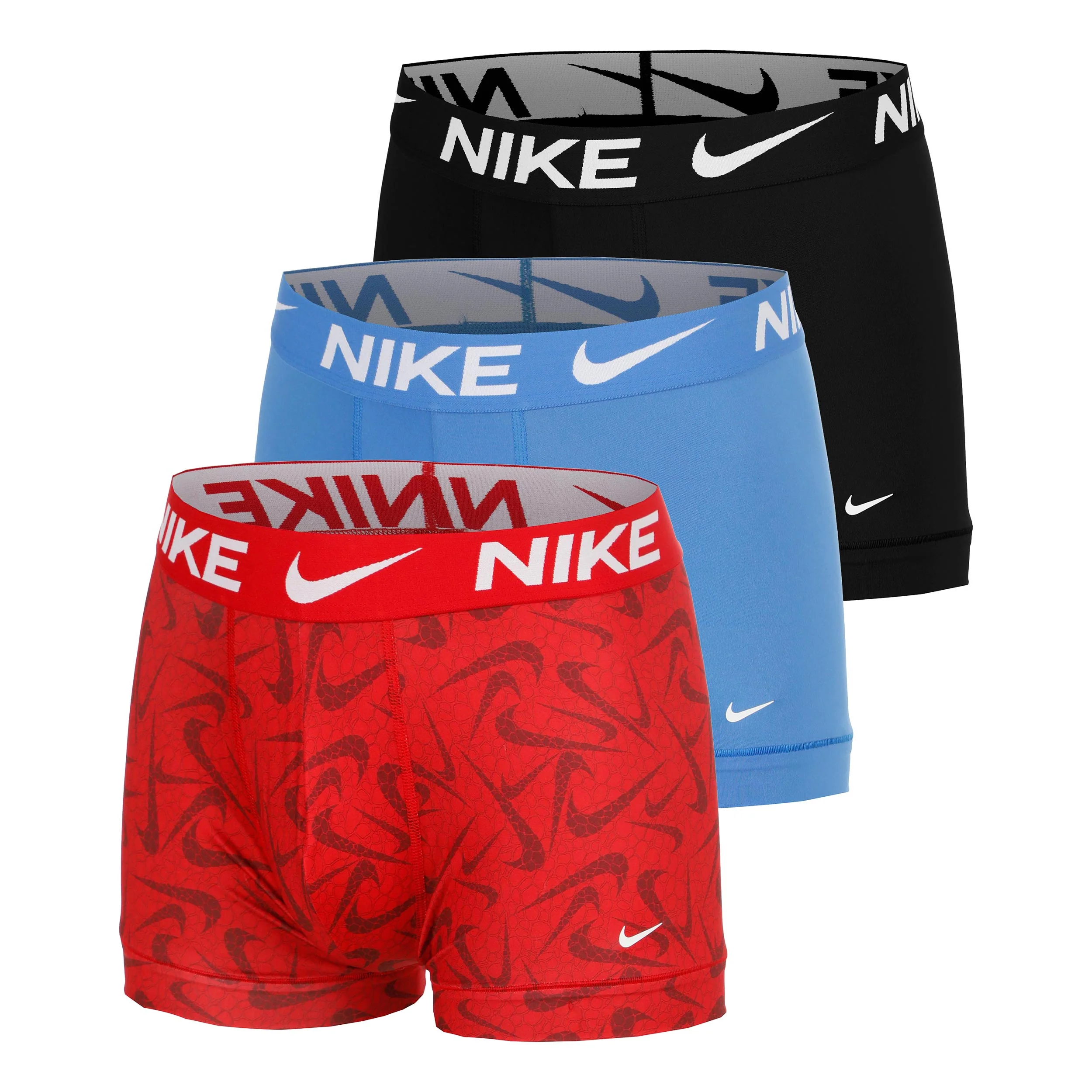 Dri-Fit Essential Micro Trunk Bokserki sportowe - Opakowanie 3 szt. Mężczyźni-czerwony, niebieski