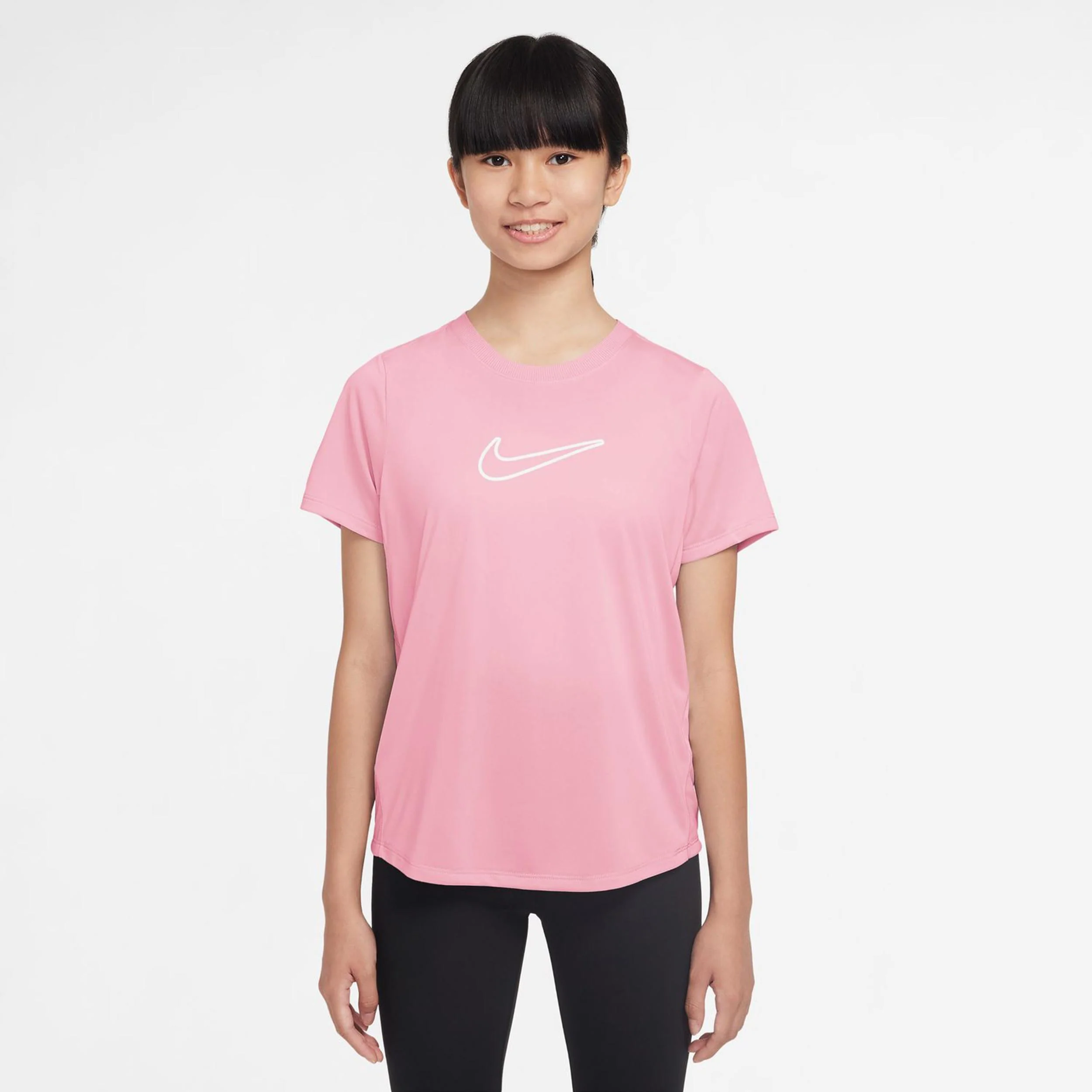 Dri-Fit One Koszulka Dziewczynki-Róż,Biały