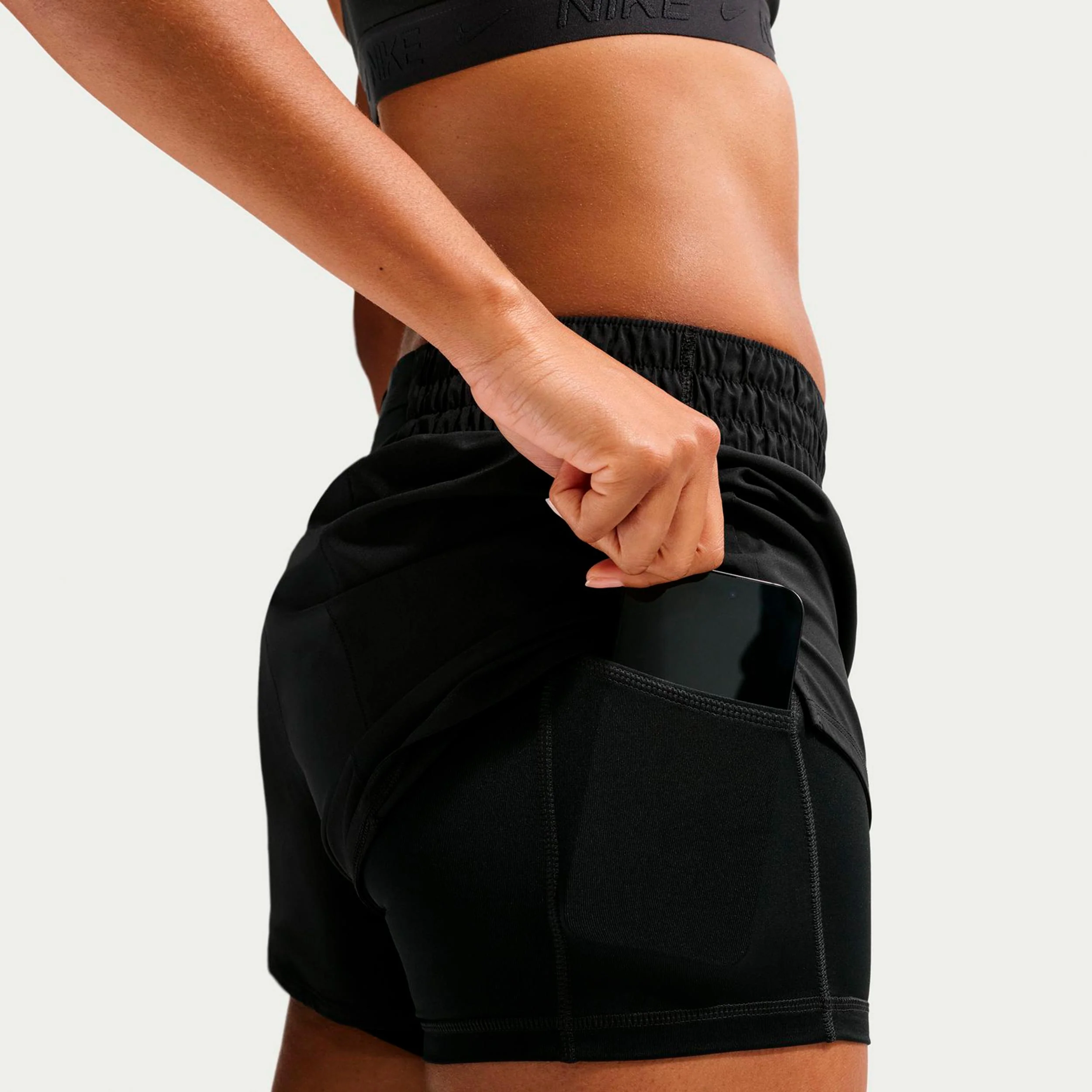 Dri-Fit One Mid Rise 2in1 3in Szorty Kobiety-czarny, biały - Image 6