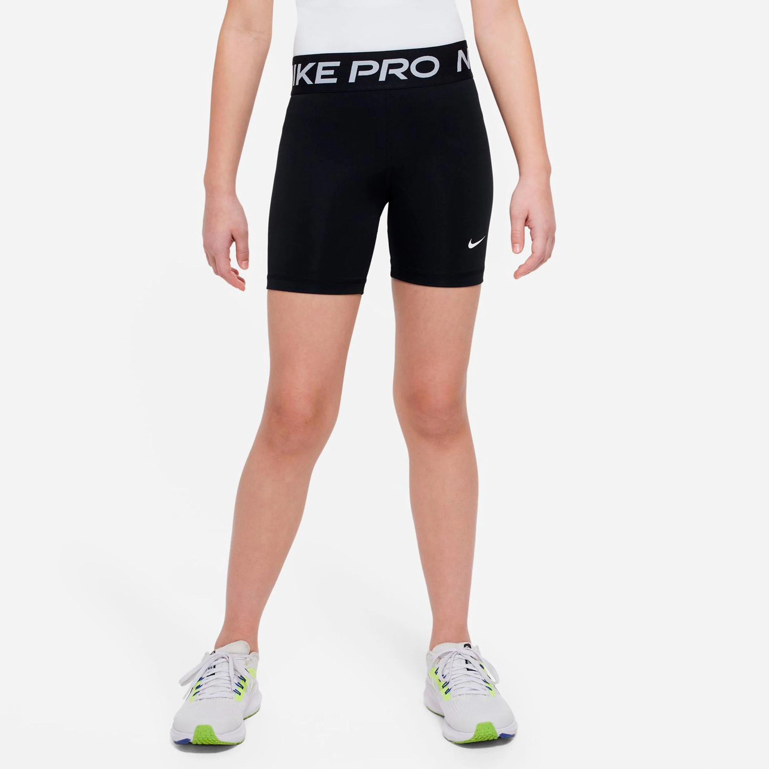Dri-Fit Pro 5in Spodenki na piłki Dziewczynki - czarny, biały - Image 2
