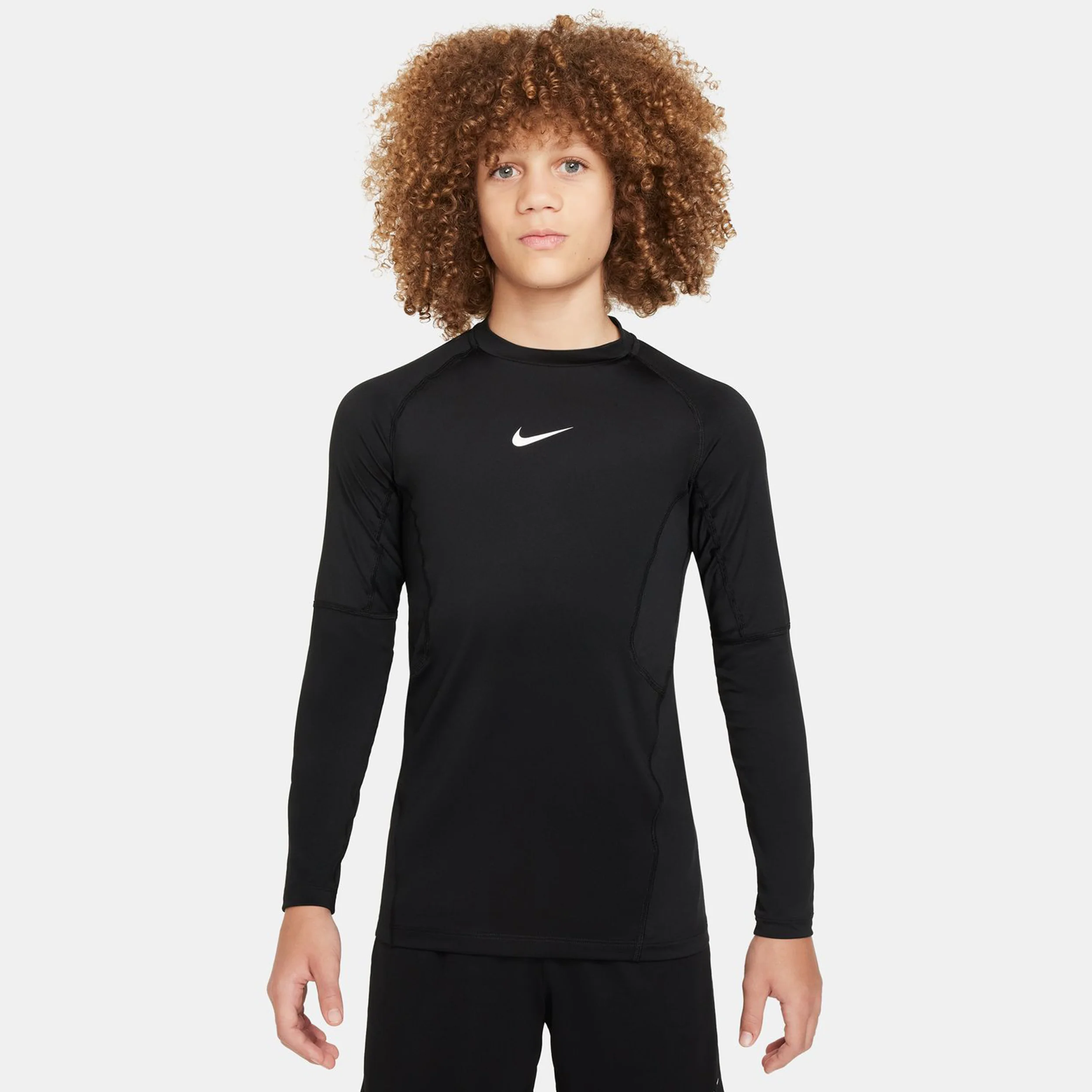 Dri-Fit Pro Długi Rękaw Chłopcy-Czarny