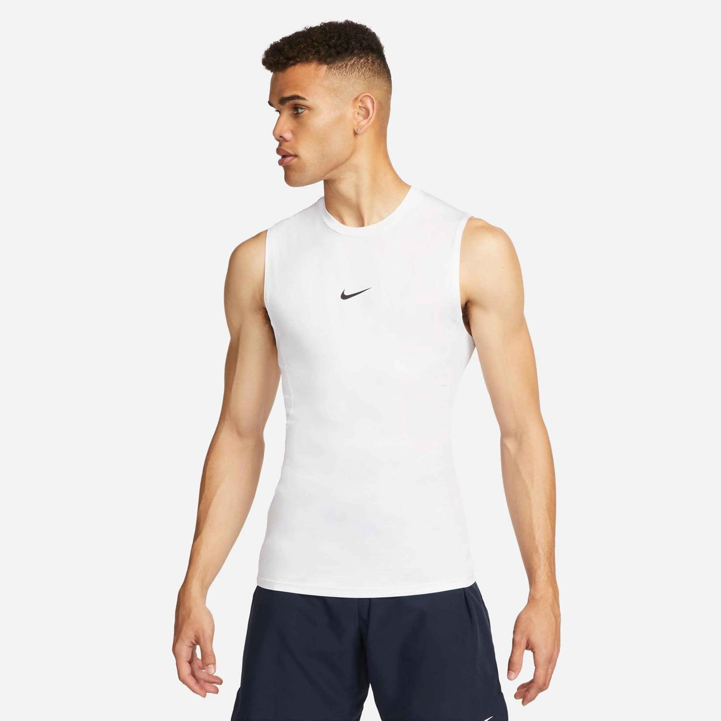 Dri-Fit Pro Tight Fitness Tank Top Mężczyźni-Biały - Image 5