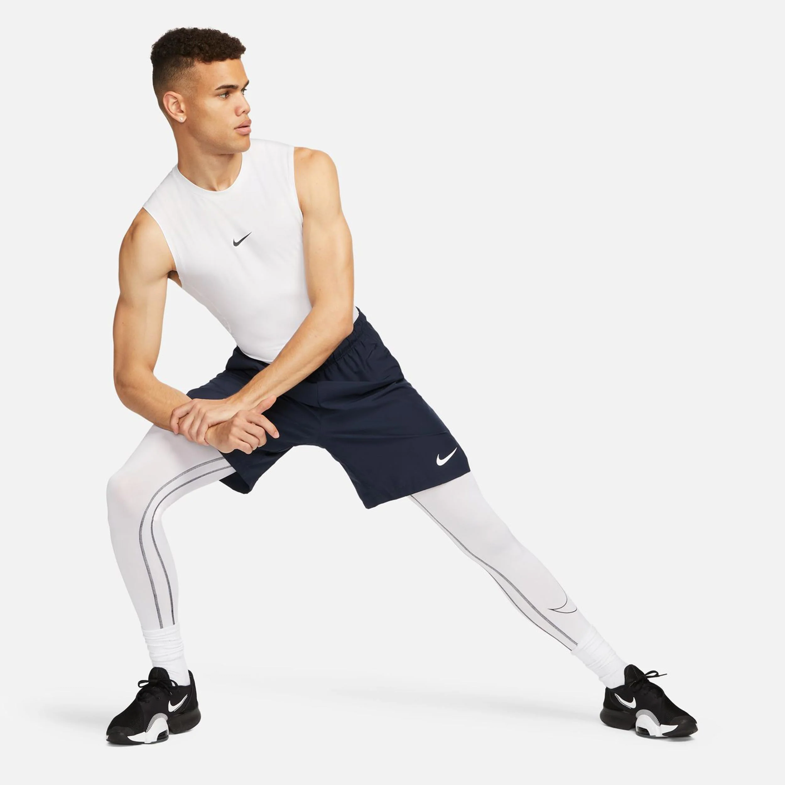 Dri-Fit Pro Tight Fitness Tank Top Mężczyźni-Biały - Image 7