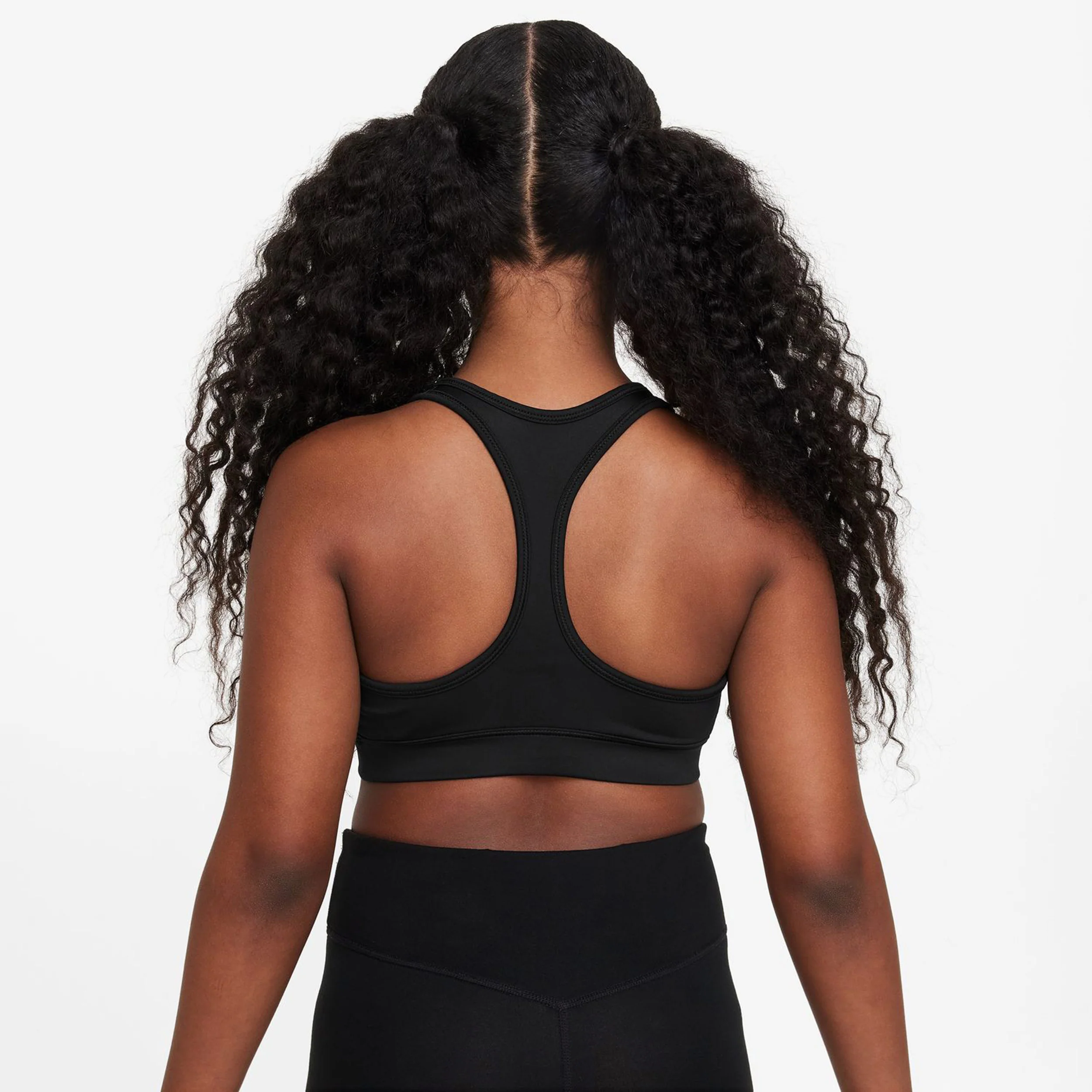 Dri-Fit Swoosh Stanik Sportowy Dziewczynki-Czarny - Image 5