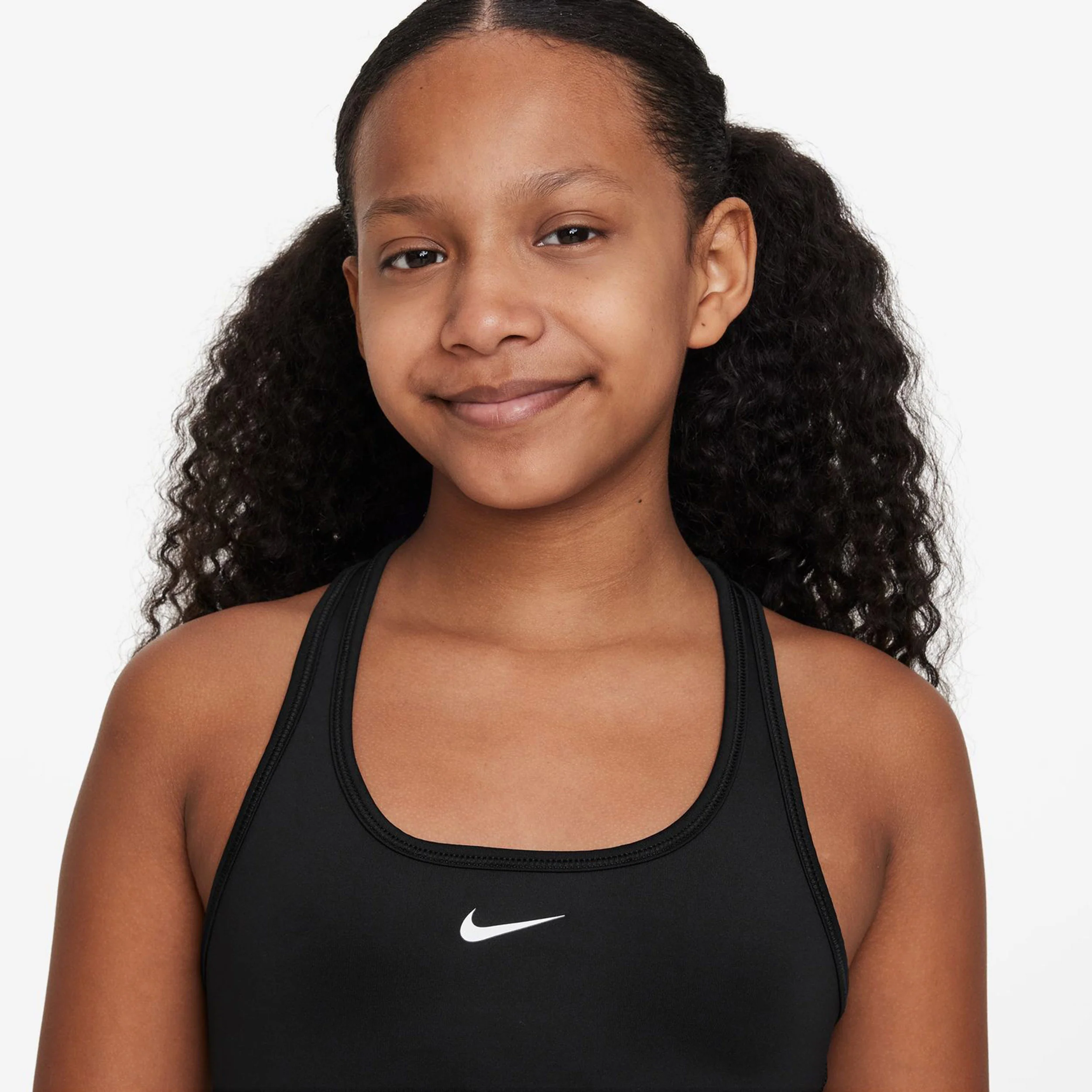 Dri-Fit Swoosh Stanik Sportowy Dziewczynki-Czarny - Image 6