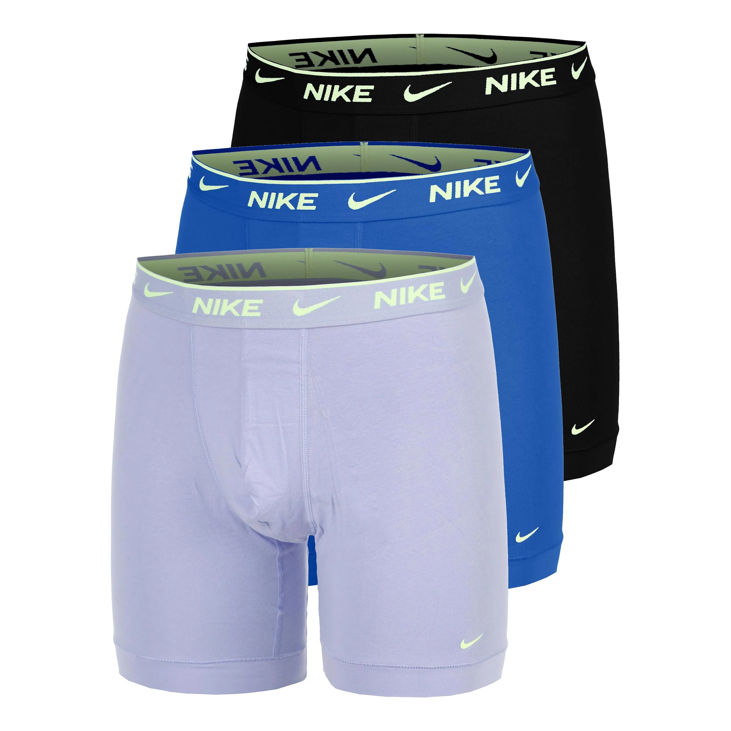 Essential Cotton Stretch Boxer Brief Bokserki sportowe - Opakowanie 3 szt. Mężczyźni-fioletowy, niebieski