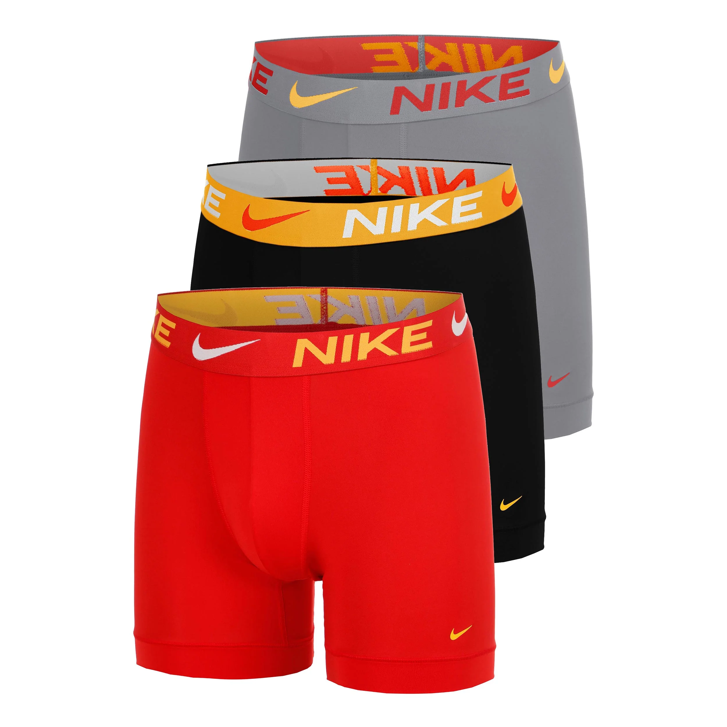 Essential Micro Bokserki sportowe - Opakowanie 3 szt. Mężczyźni-czerwony, szary