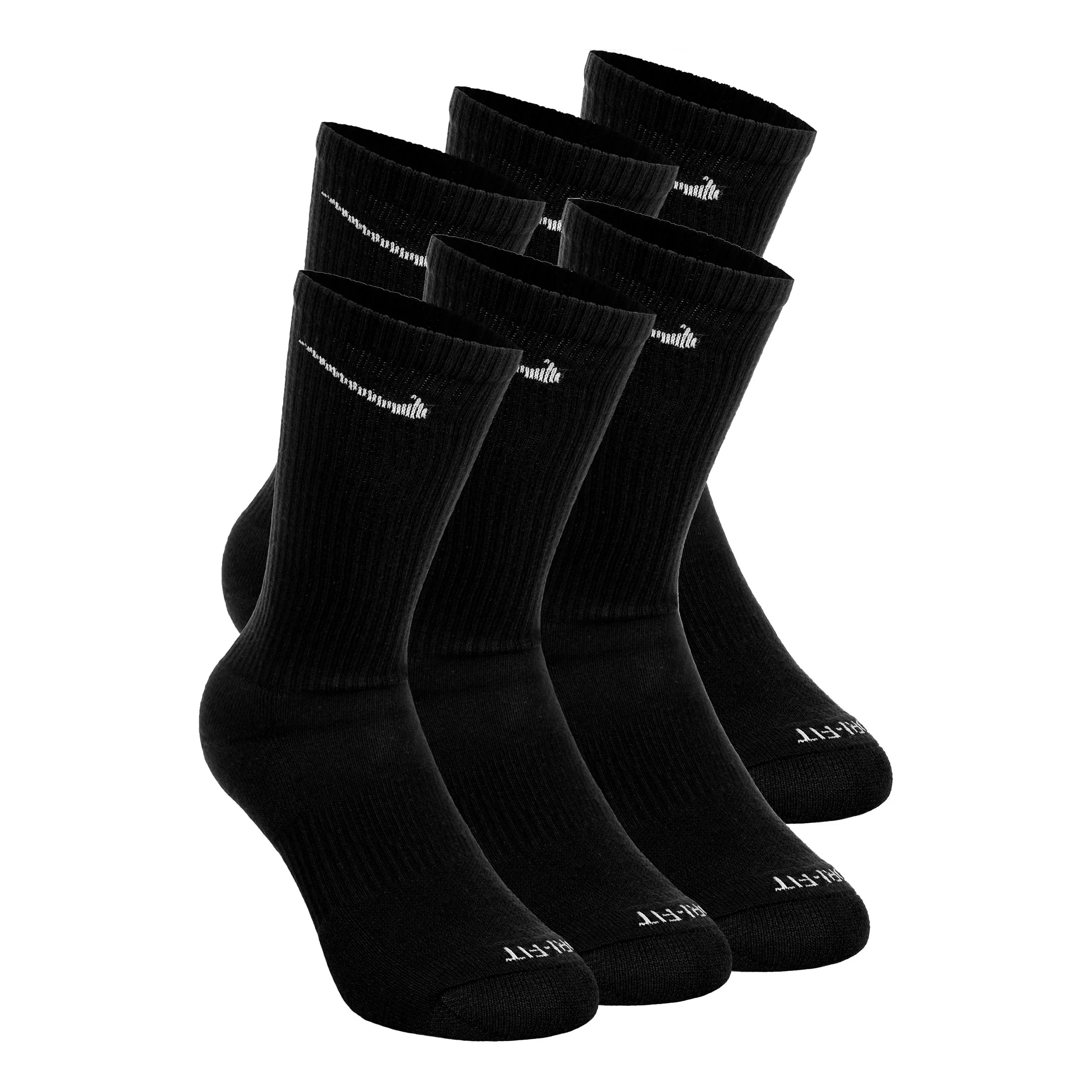 Everyday Plus Cushioned Crew Skarpety tenisowe - Opakowanie 3 szt. Mężczyźni-czarny