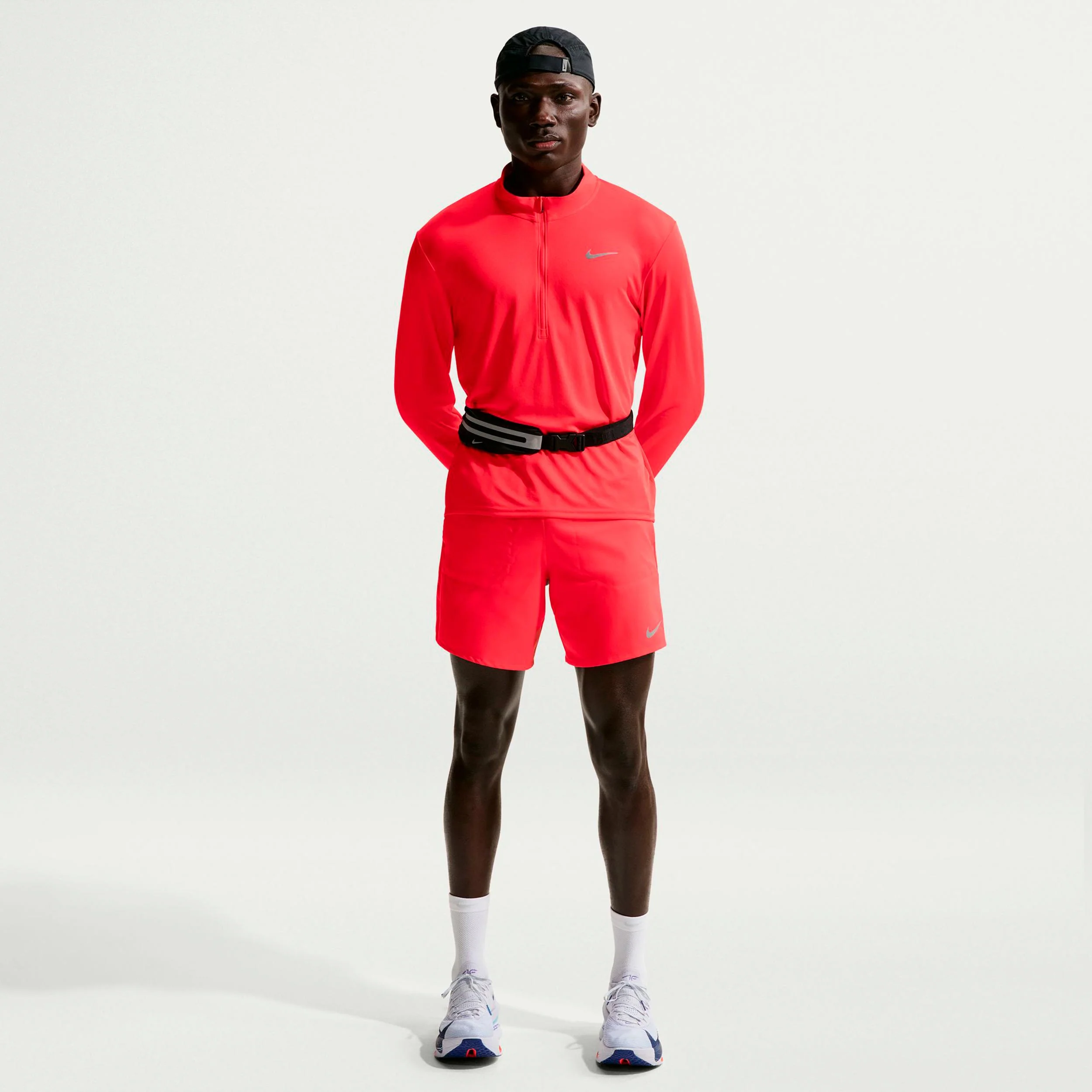 Pacer Half-Zip Koszulka do biegania Mężczyźni - jasnoczerwony, srebrny - Image 2