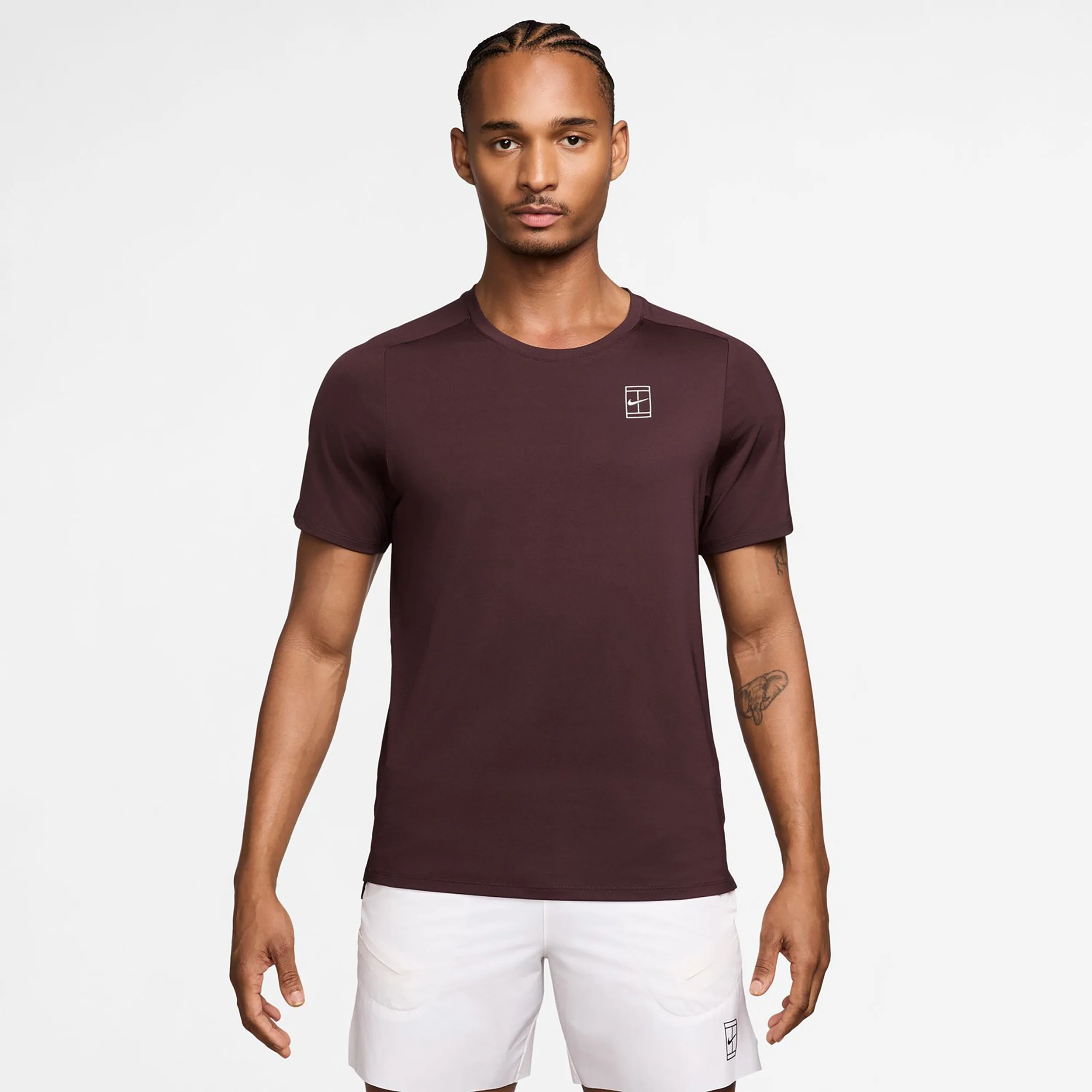 Sinner Court Dri-FIT Advantage Koszulka Mężczyźni - ciemnoczerwony, biały