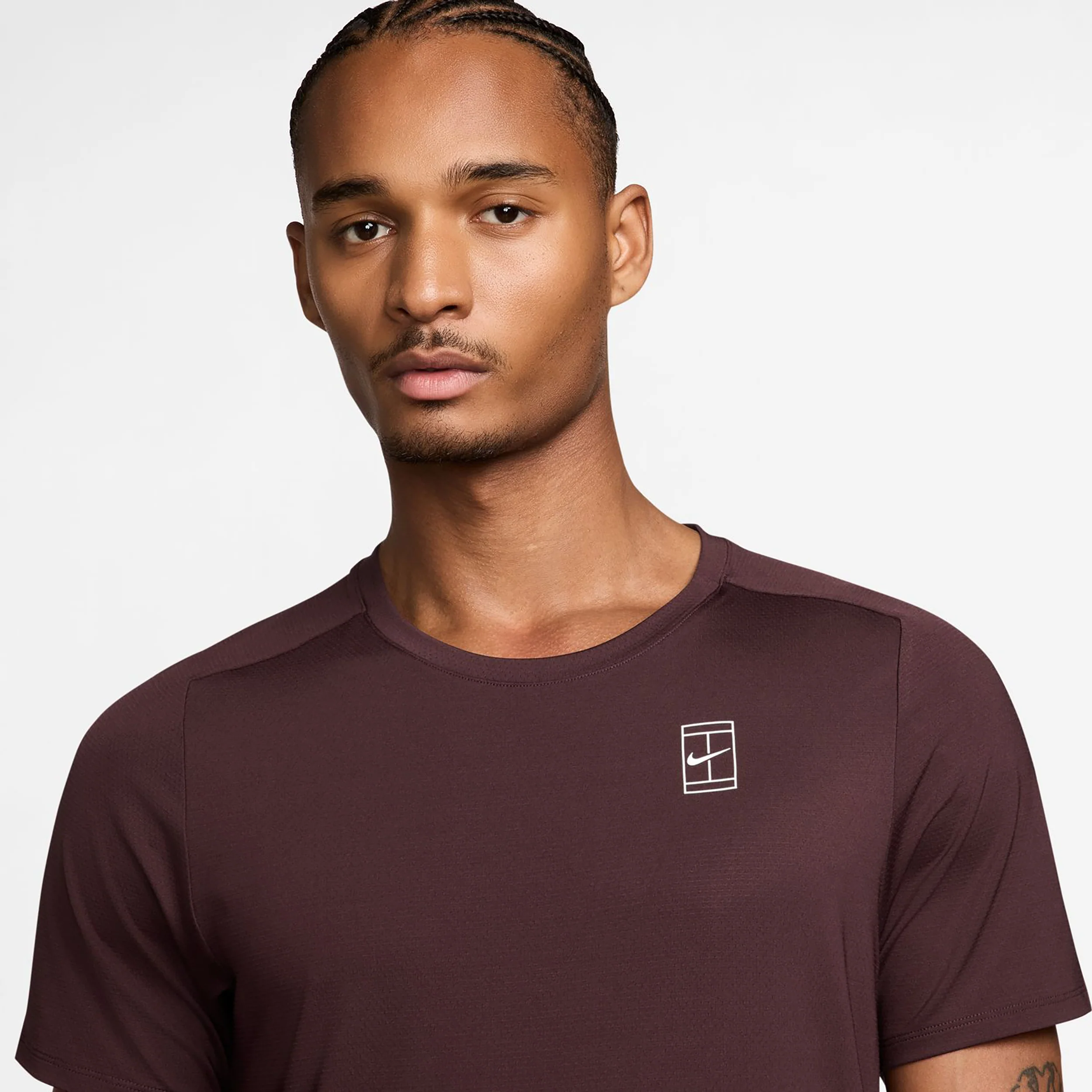 Sinner Court Dri-FIT Advantage Koszulka Mężczyźni - ciemnoczerwony, biały - Image 3