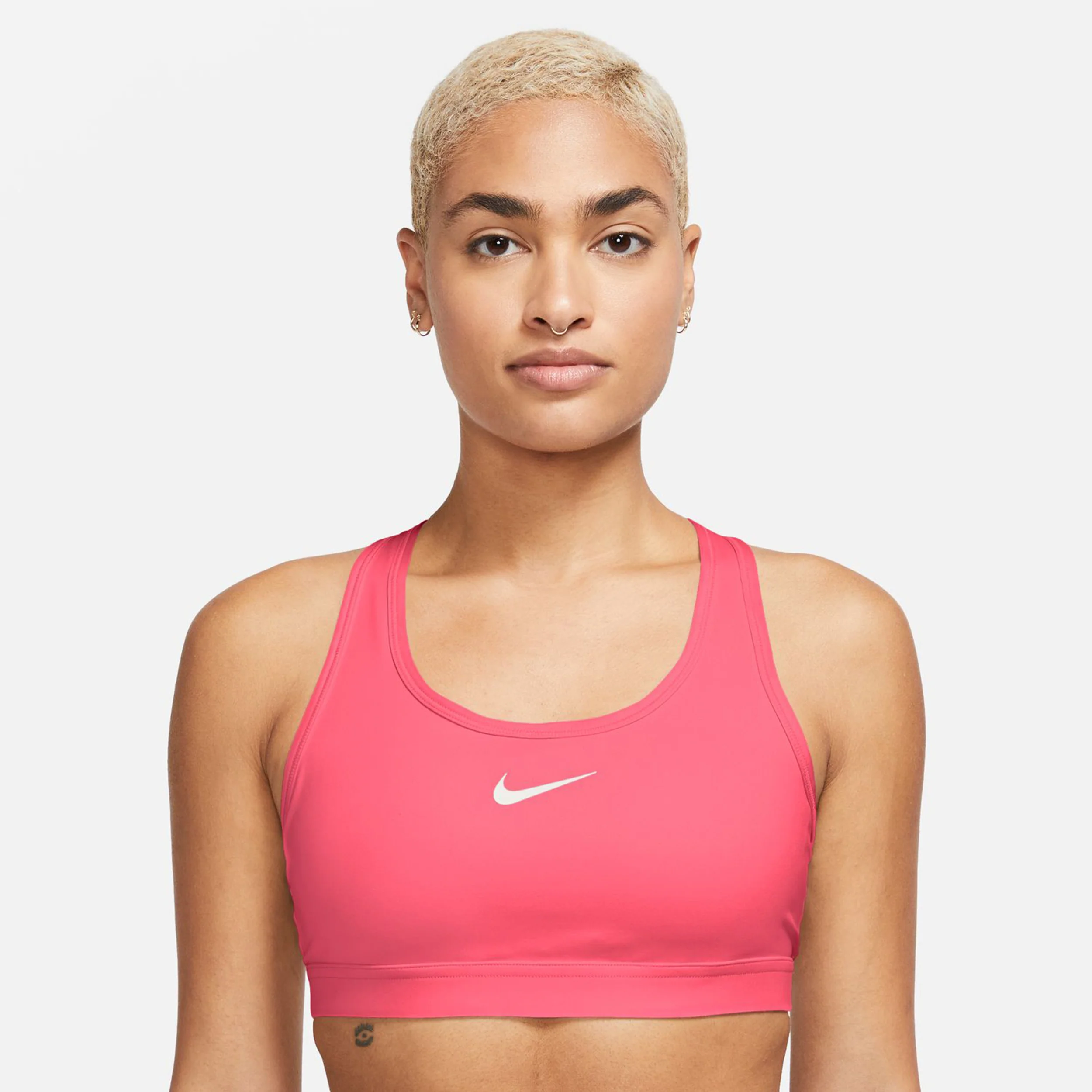 Swoosh MED Support Bra Stanik Sportowy Kobiety-Różowy,Biały - Image 4