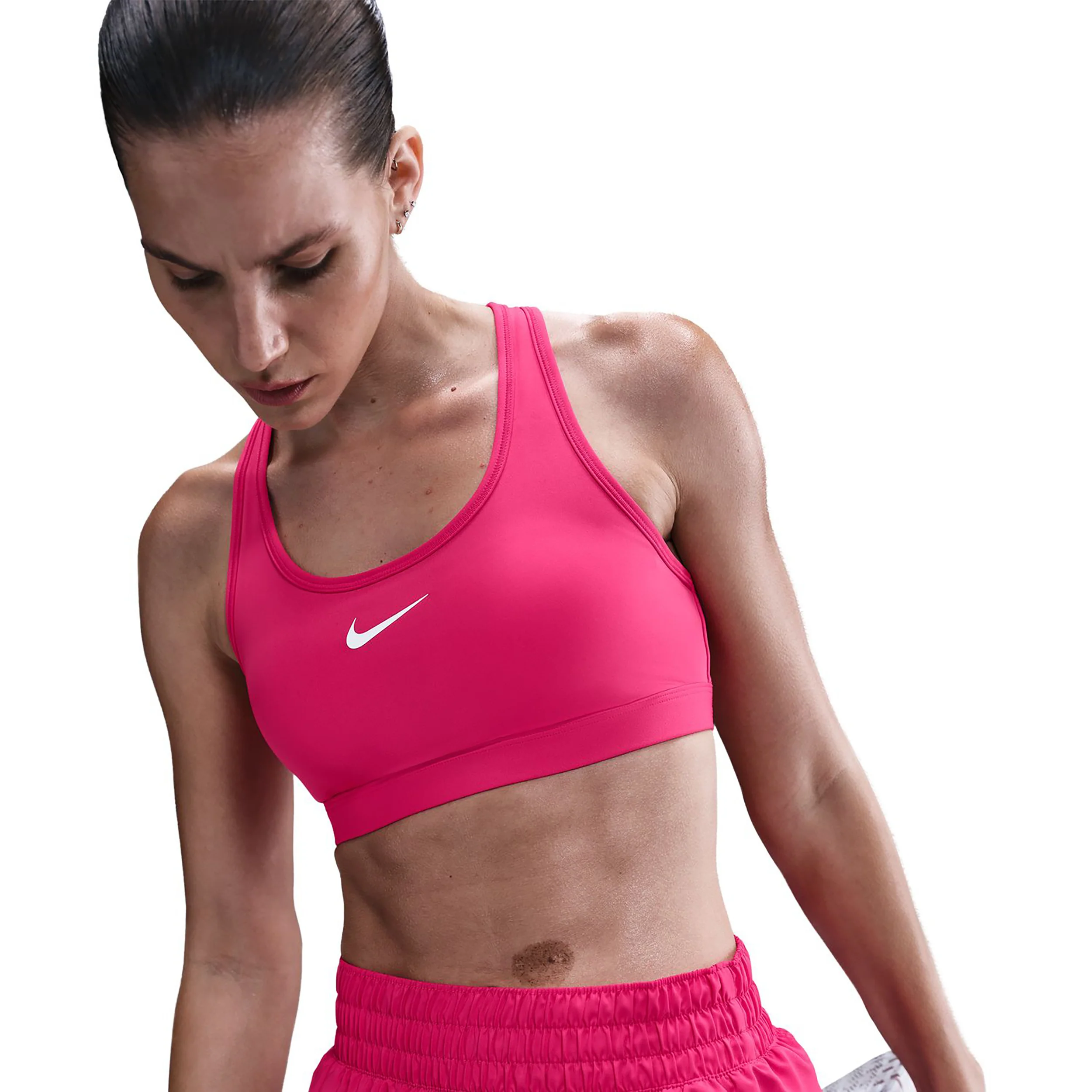 Swoosh Medium Stanik sportowy Kobiety - jagoda, biały