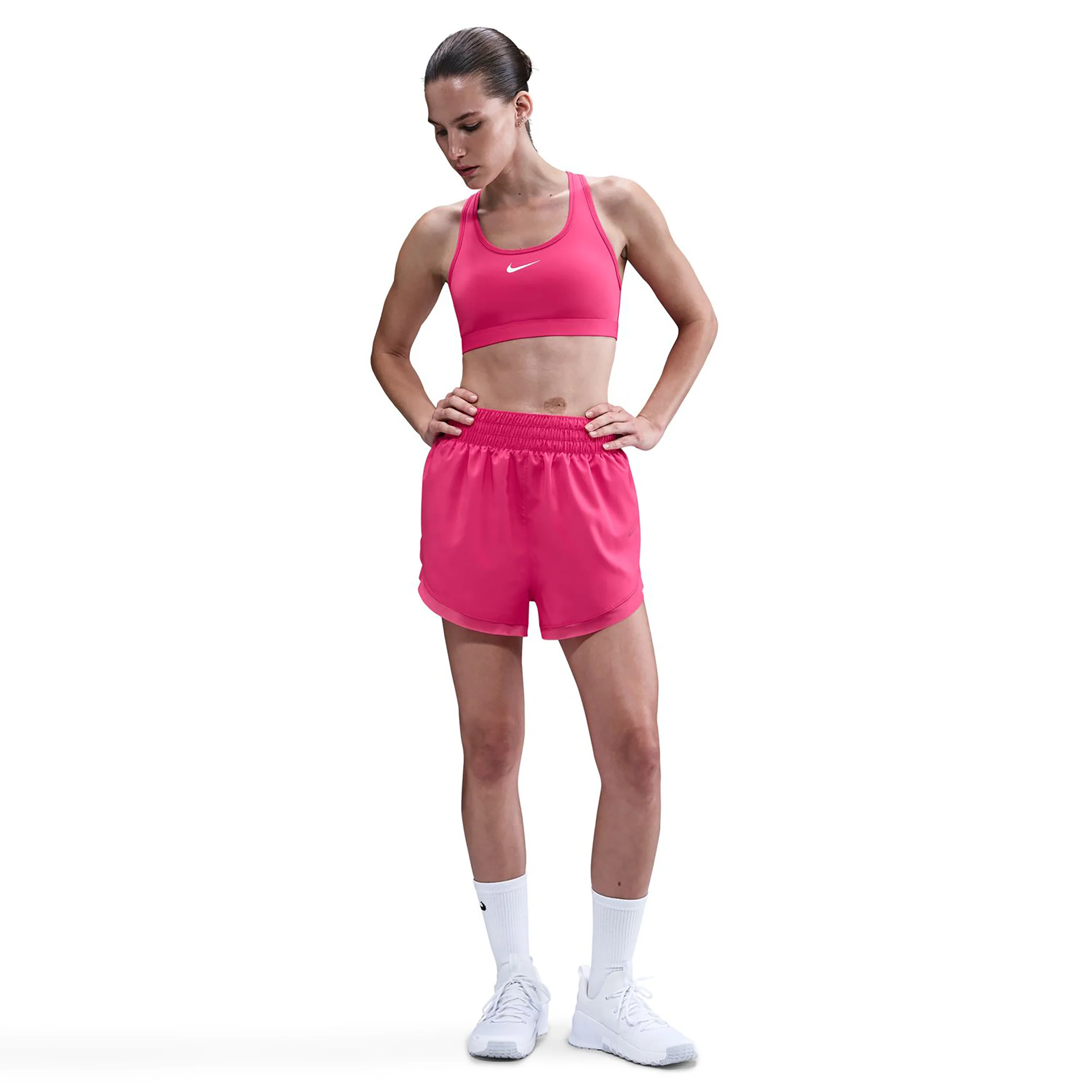 Swoosh Medium Stanik sportowy Kobiety - jagoda, biały - Image 3