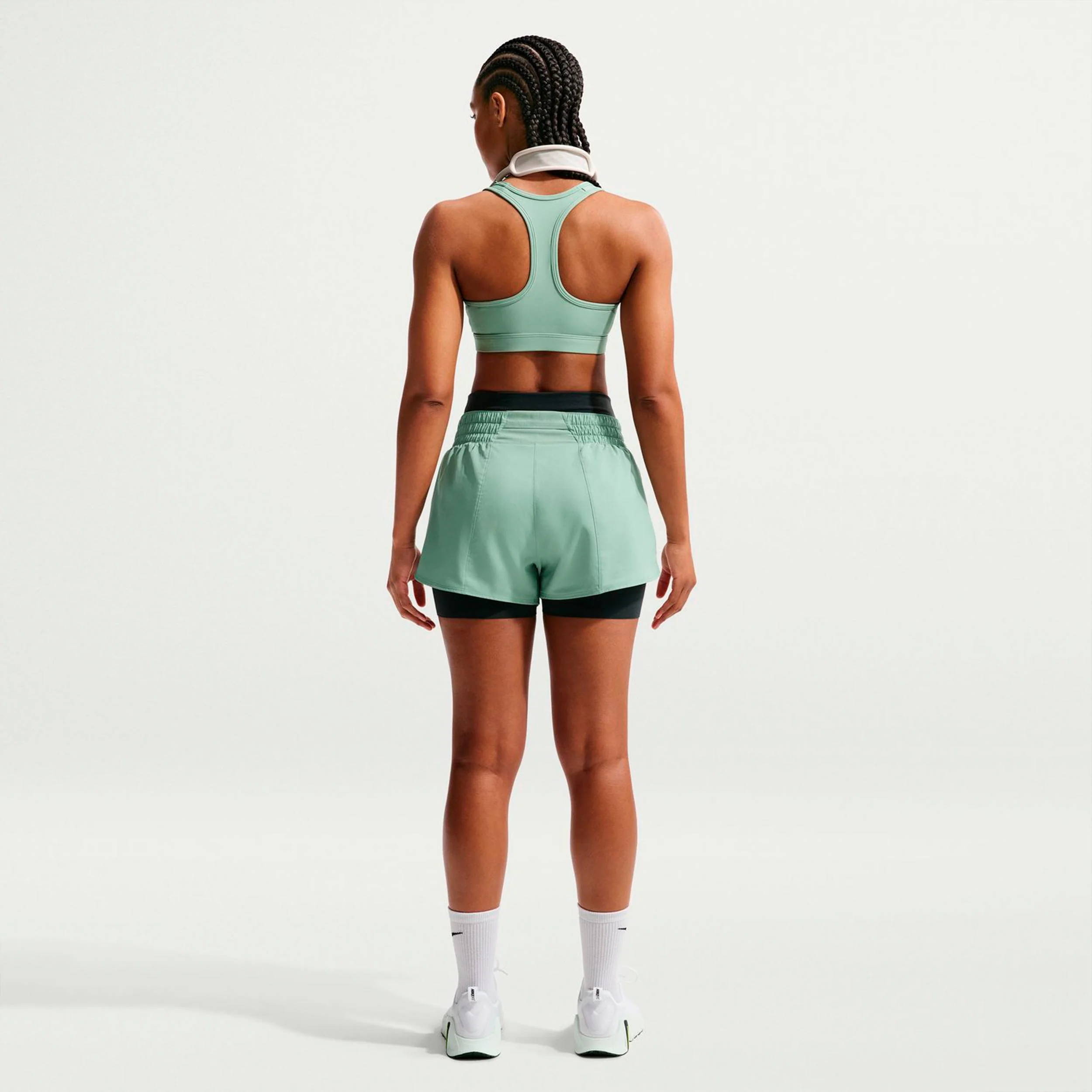 Swoosh Medium Stanik sportowy Kobiety - szałwia, biały - Image 3