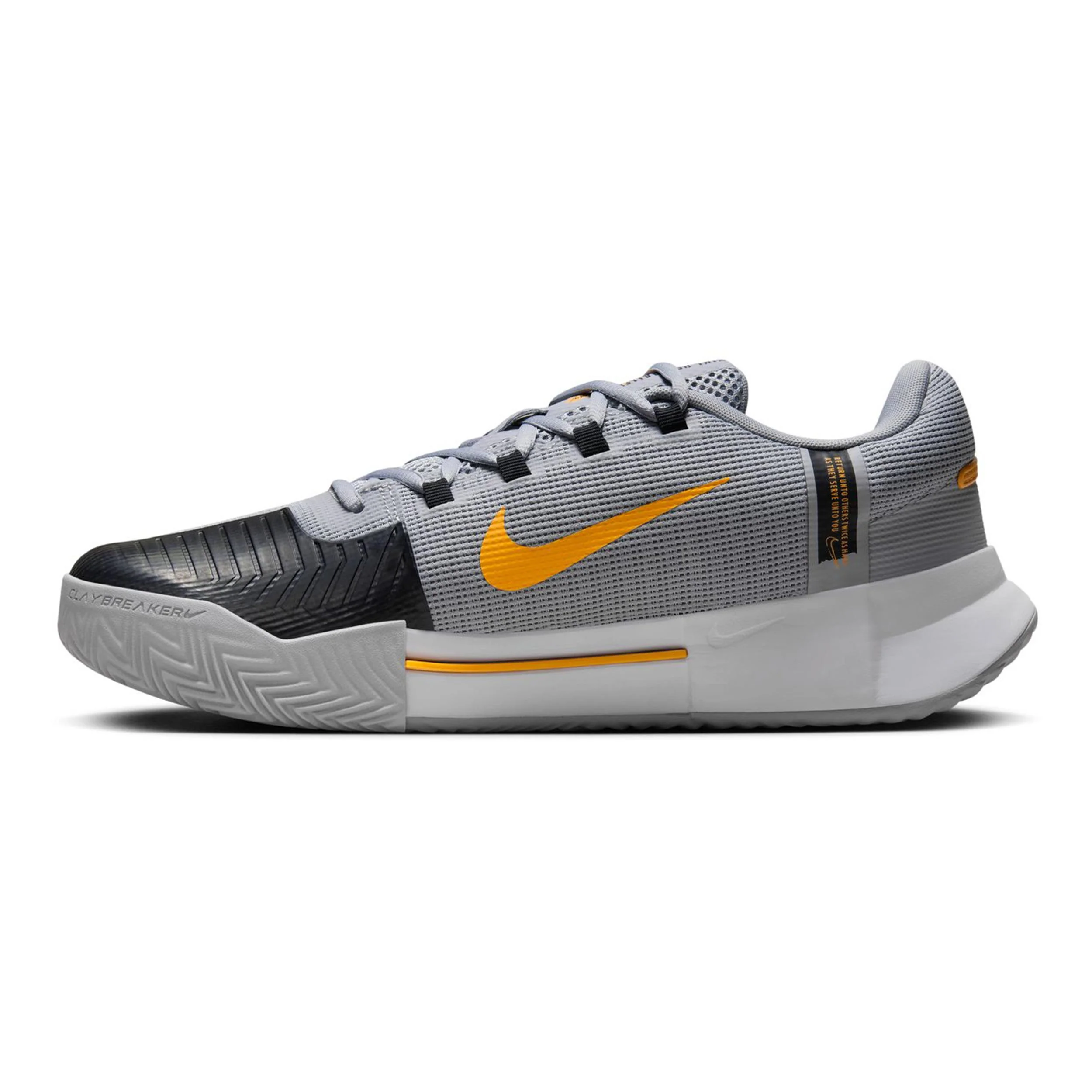 Zoom GP Challenge 1 Buty Do Tenisa Ziemnego Mężczyźni-Szary,Pomarańczowy - Image 2
