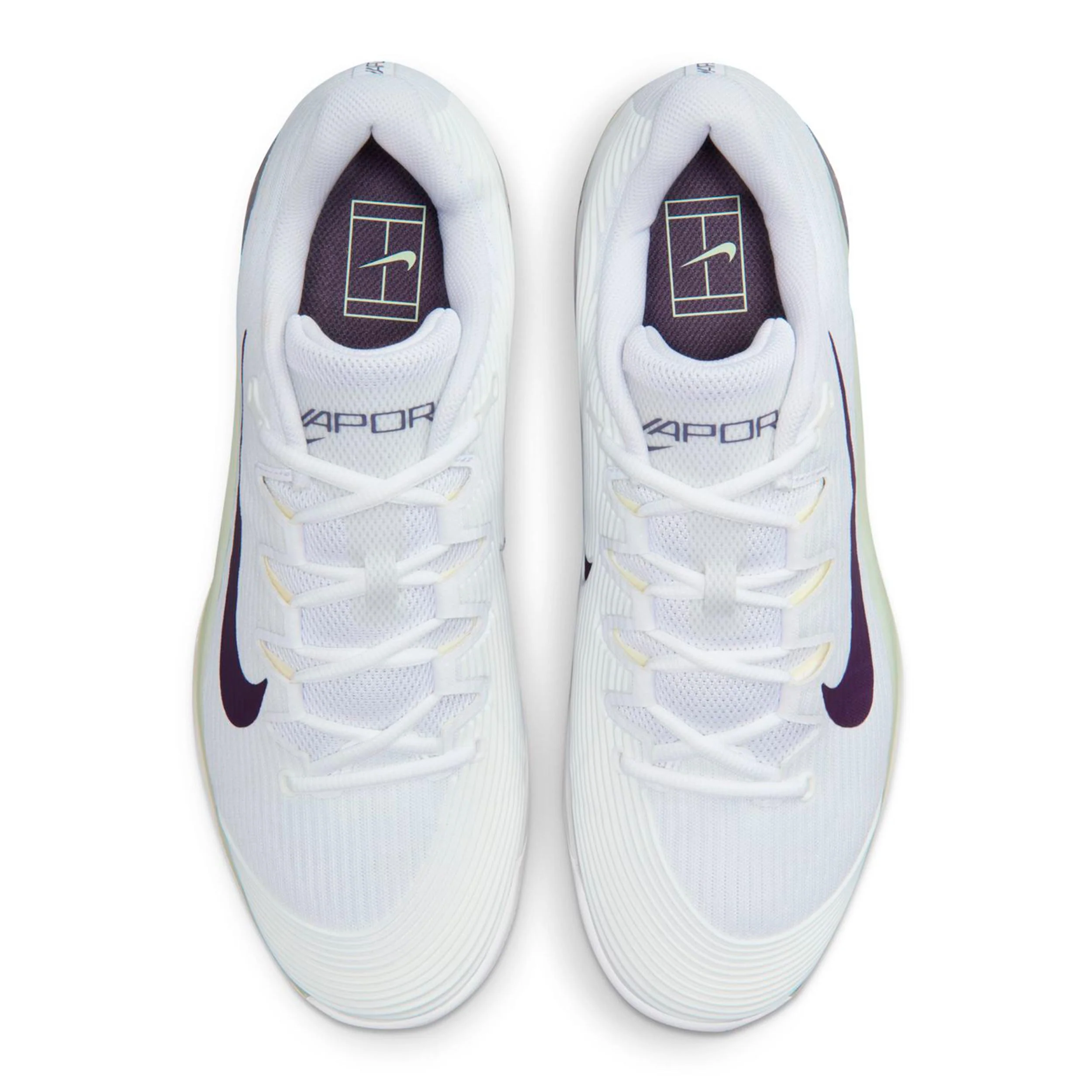 Zoom Vapor 12 buty do tenisa allcourt Mężczyźni-biały, jasnozielony - Image 3