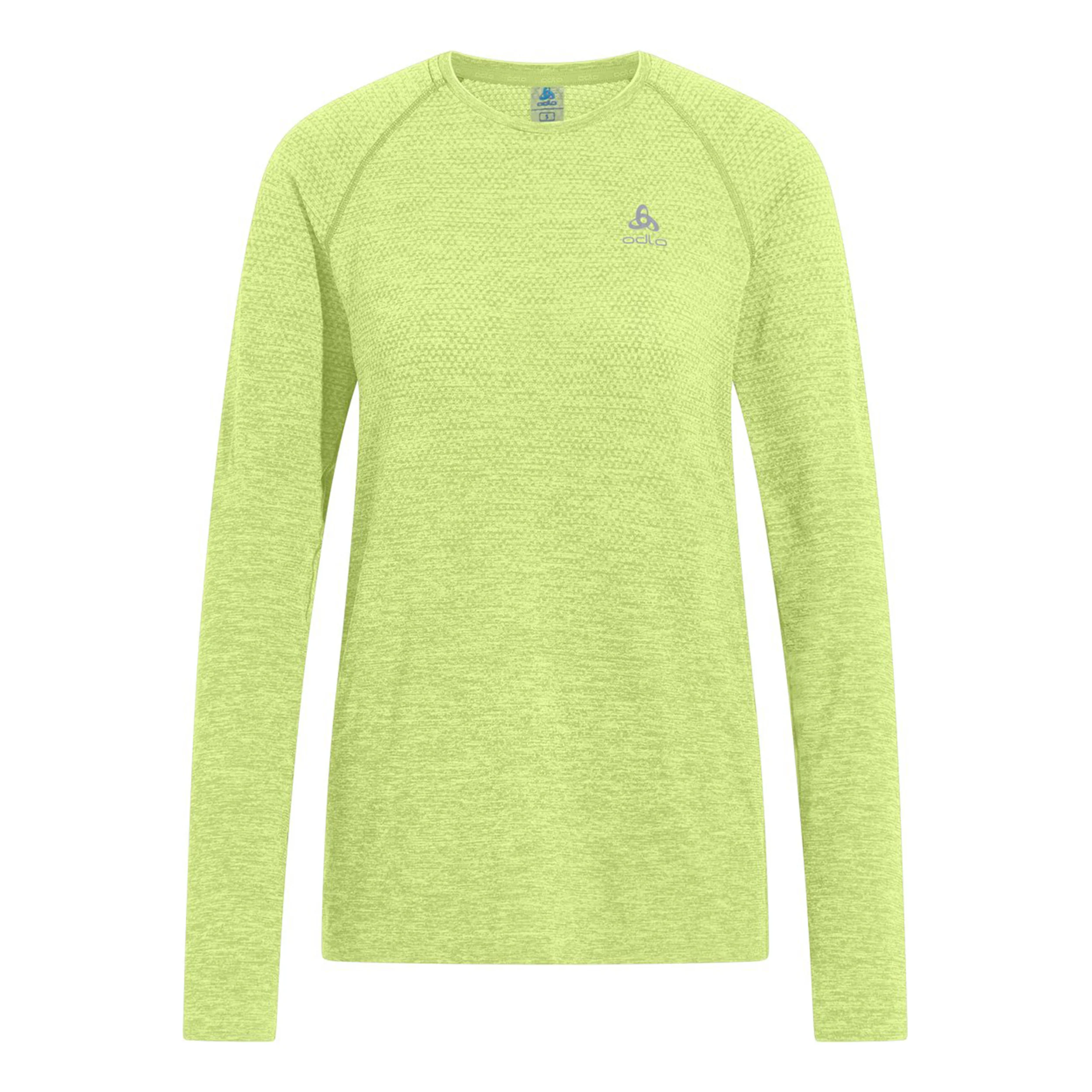 Essential Seamless Crew Neck Długi Rękaw Kobiety - limonka,