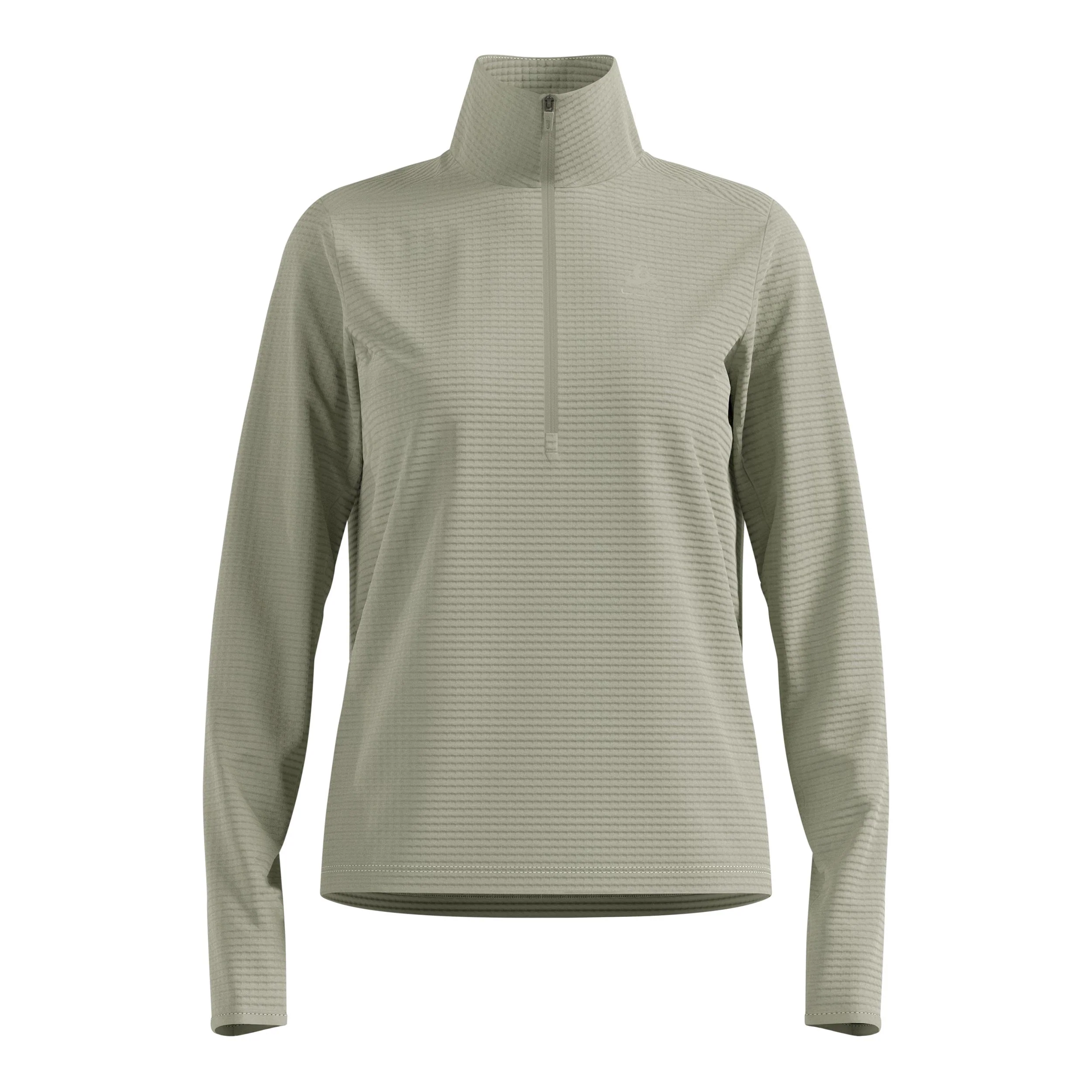 Essential Thermal Midlayer 1/2 Zip Koszulka do biegania Kobiety - oliwka,