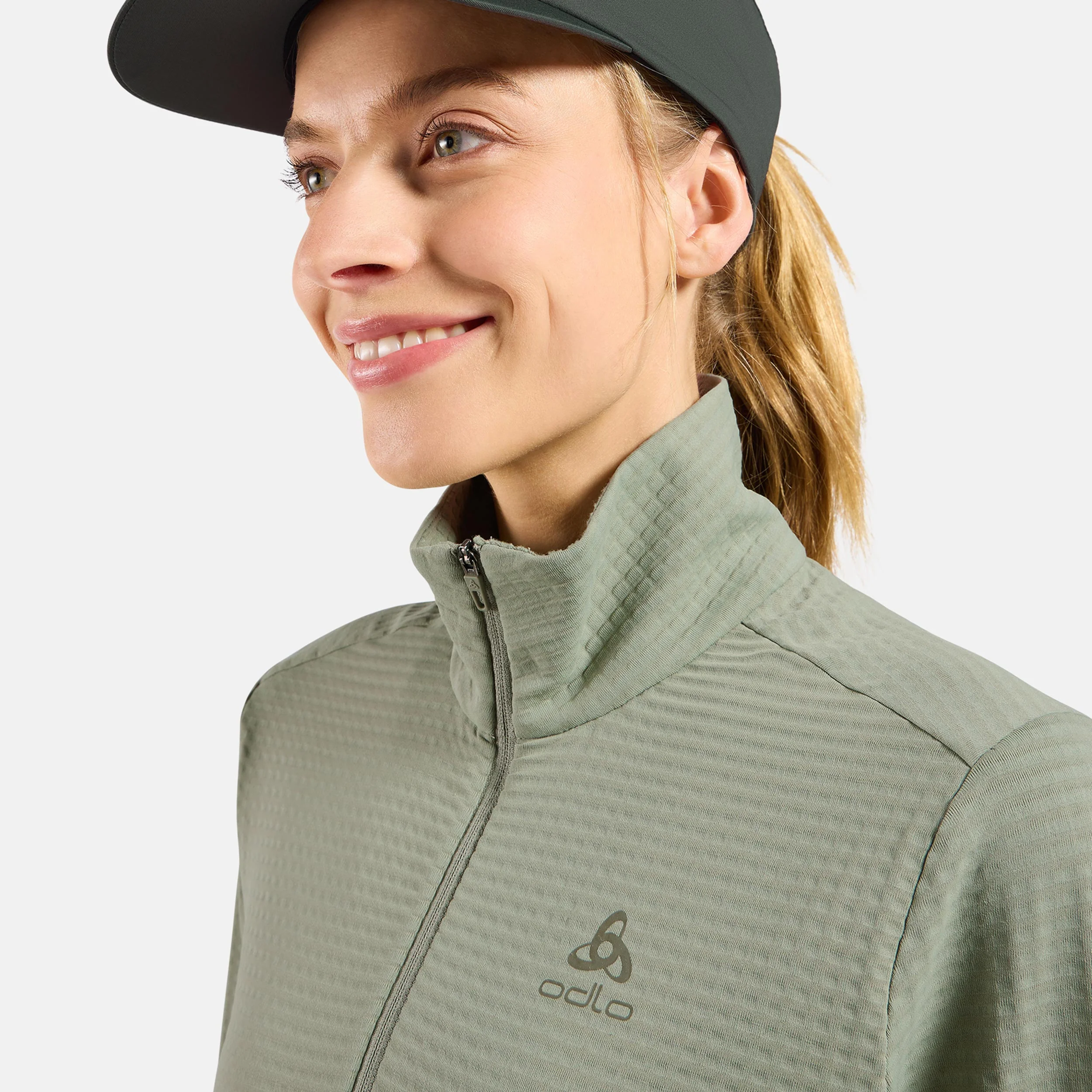 Essential Thermal Midlayer 1/2 Zip Koszulka do biegania Kobiety - oliwka, - Image 5