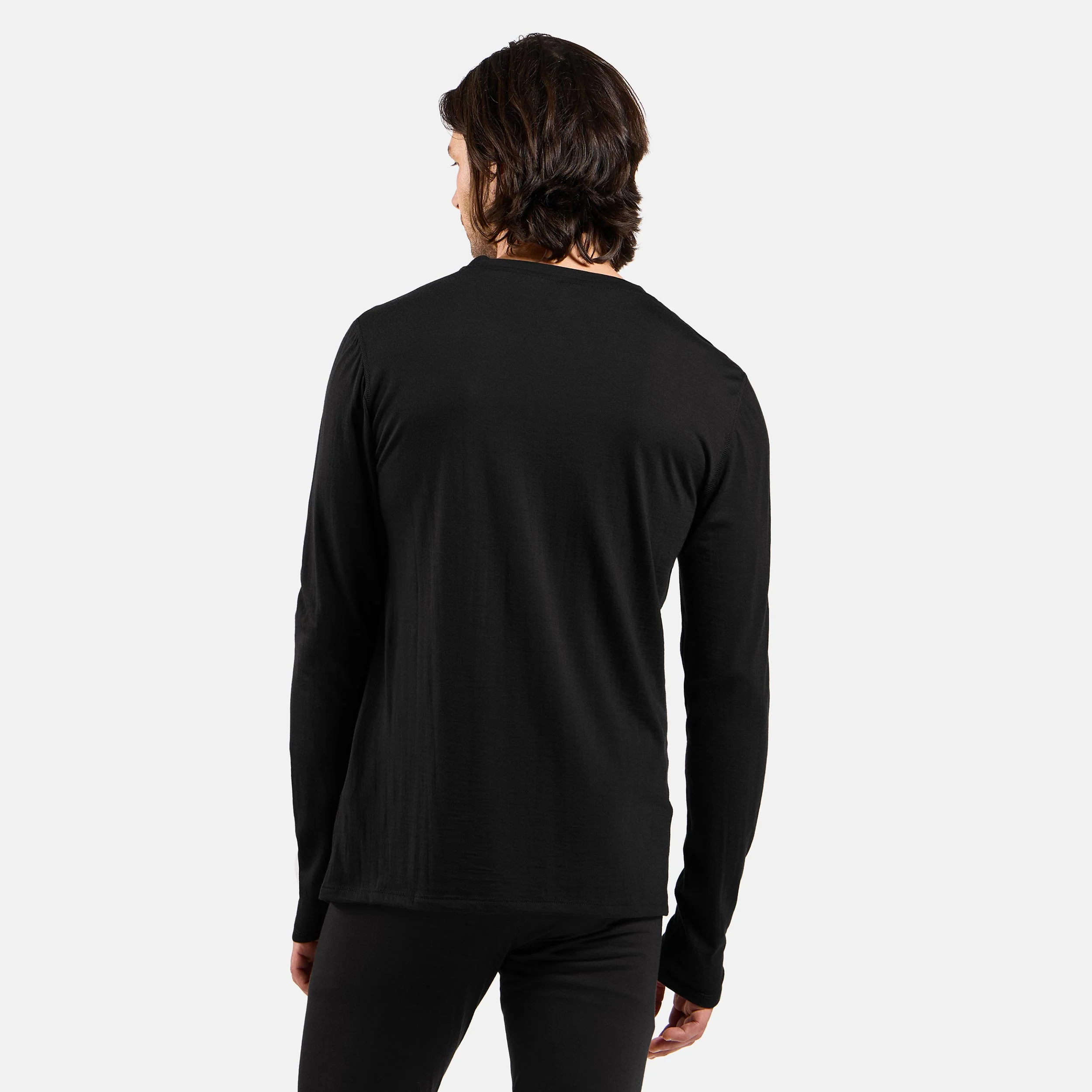 Merino 160Crew Długi Rękaw Mężczyźni - czarny, - Image 4