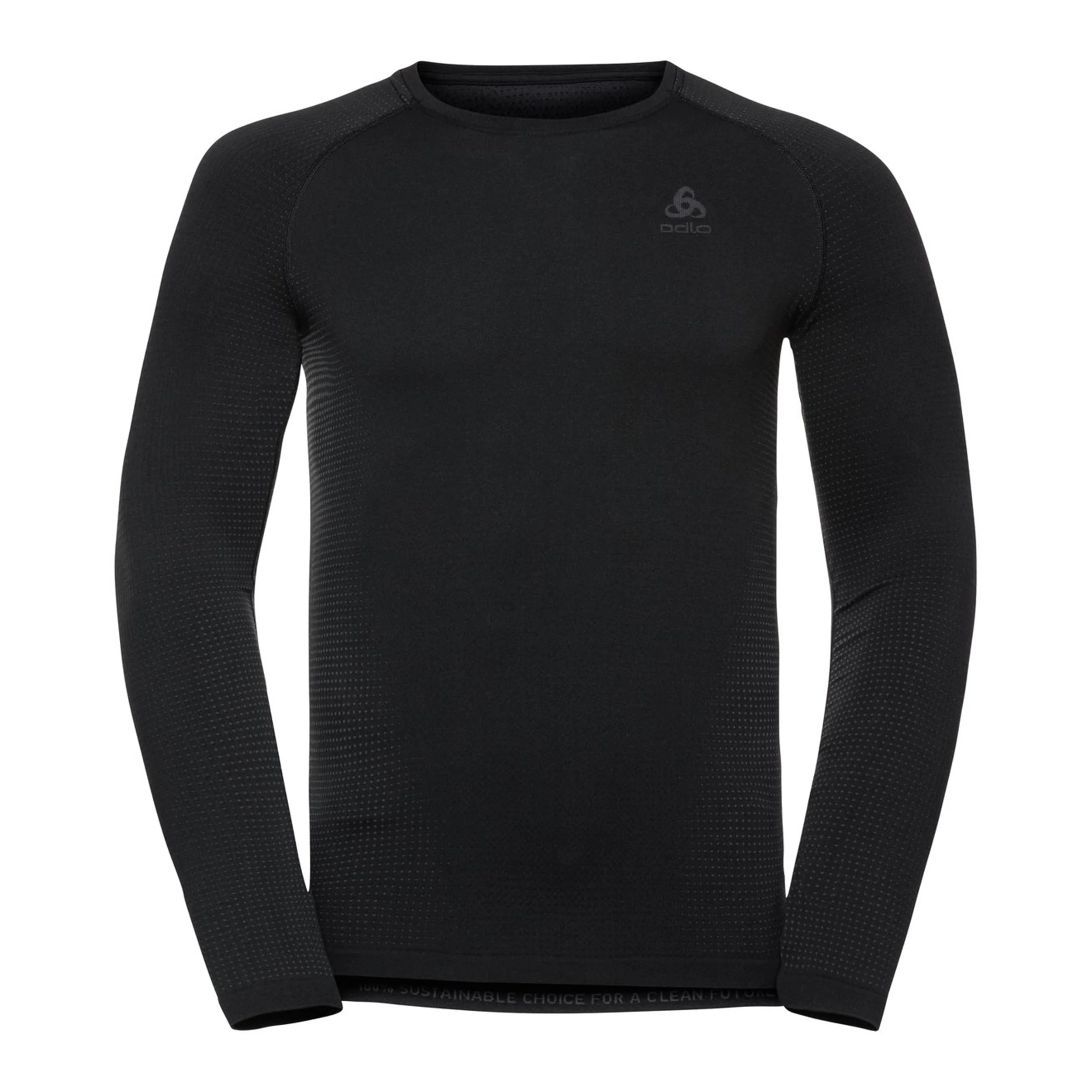 Performance Warm Eco BI Top Crew Neck Długi Rękaw Mężczyźni - czarny,